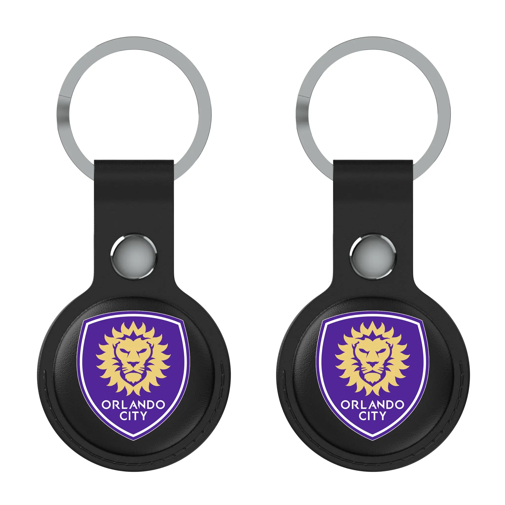 Orlando City Soccer Club Insignia AirTag Black Airtag Holder 2-Pack