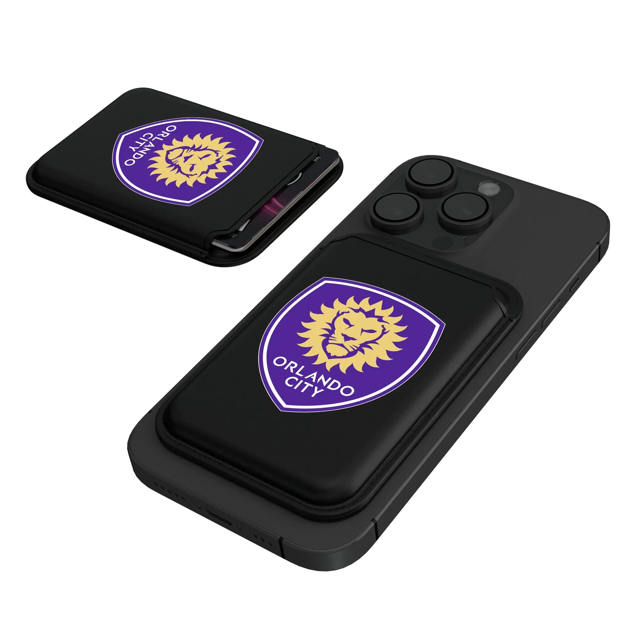 Orlando City Soccer Club Insignia Black Magnetic Credit Card Wallet