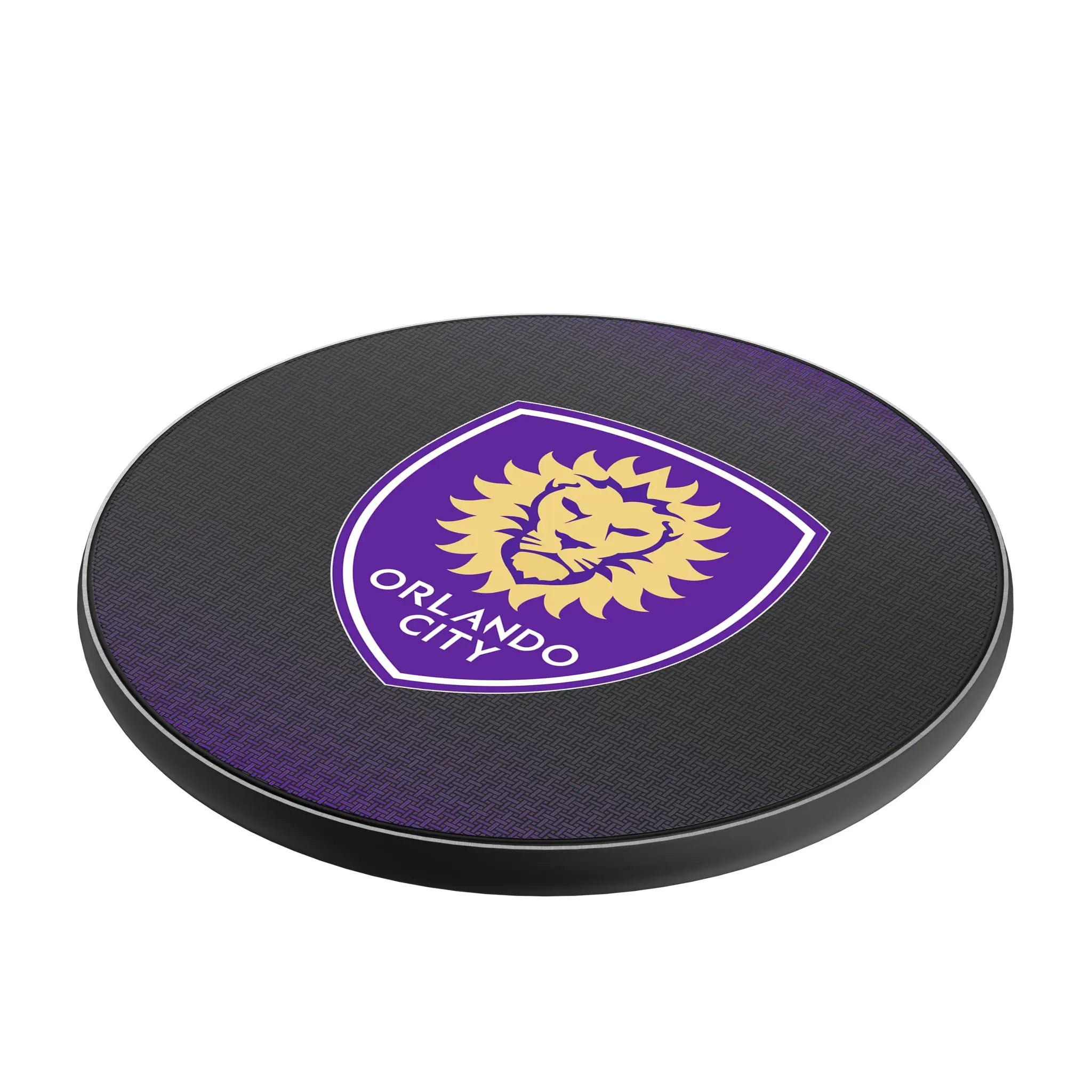 Orlando City Soccer Club Linen 15-Watt Wireless Charger - Isometric View