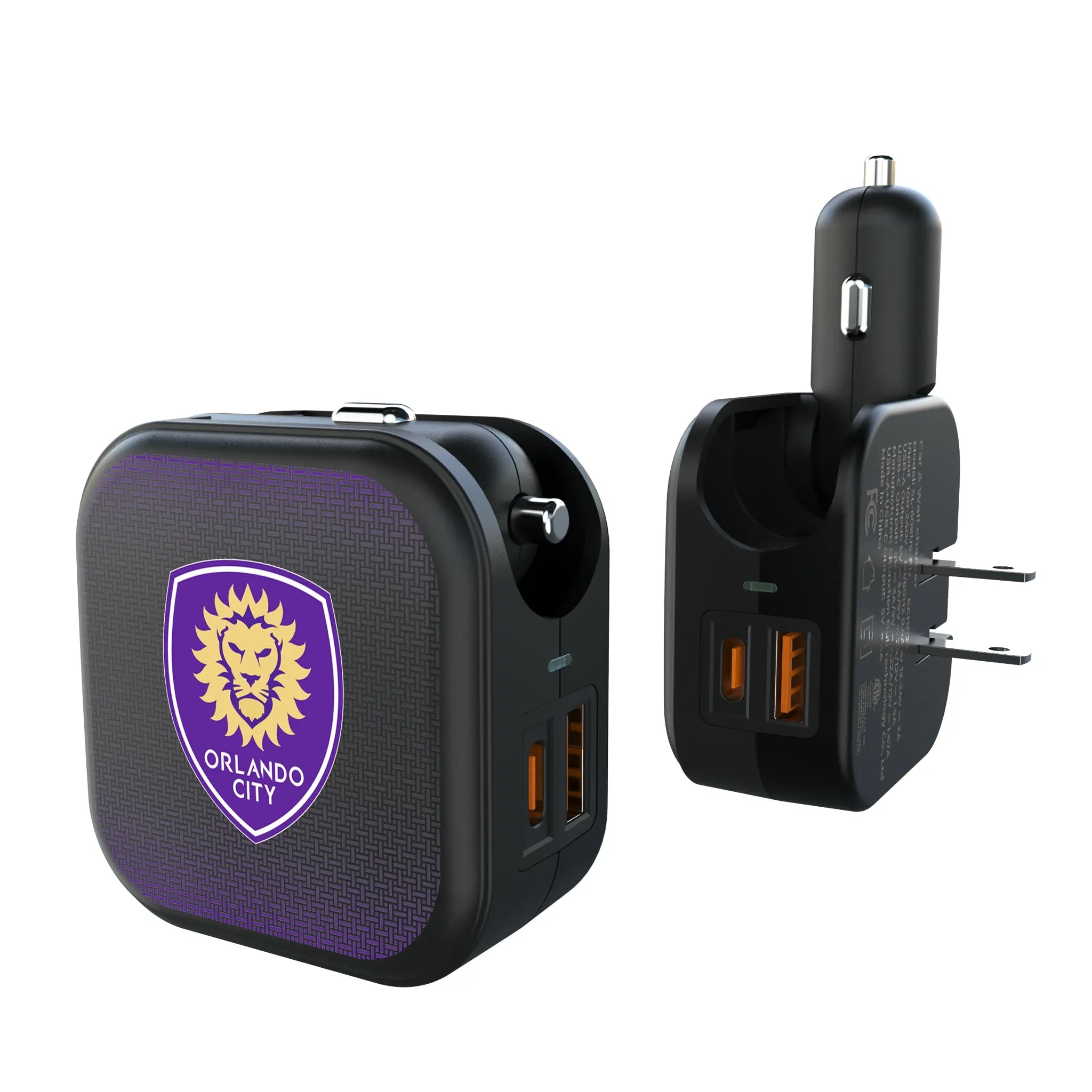 Orlando City Soccer Club Linen 2 in 1 USB A/C Charger