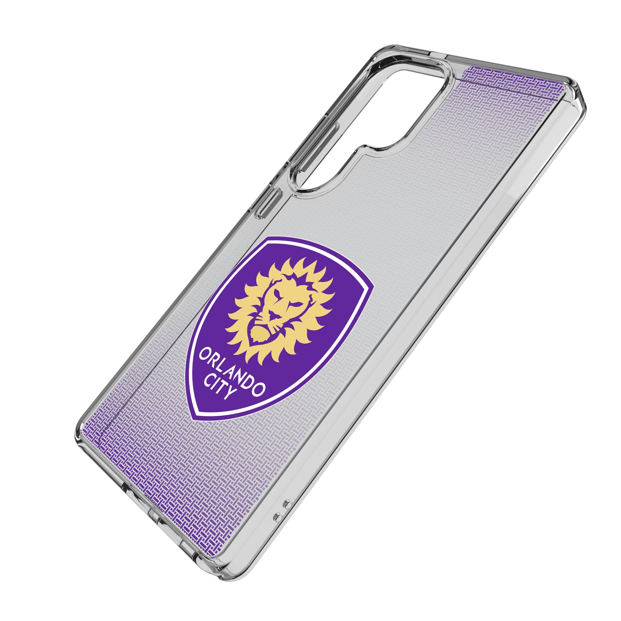 Orlando City Soccer Club Linen Galaxy Clear Phone Case for Samsung Galaxy - Isometric View