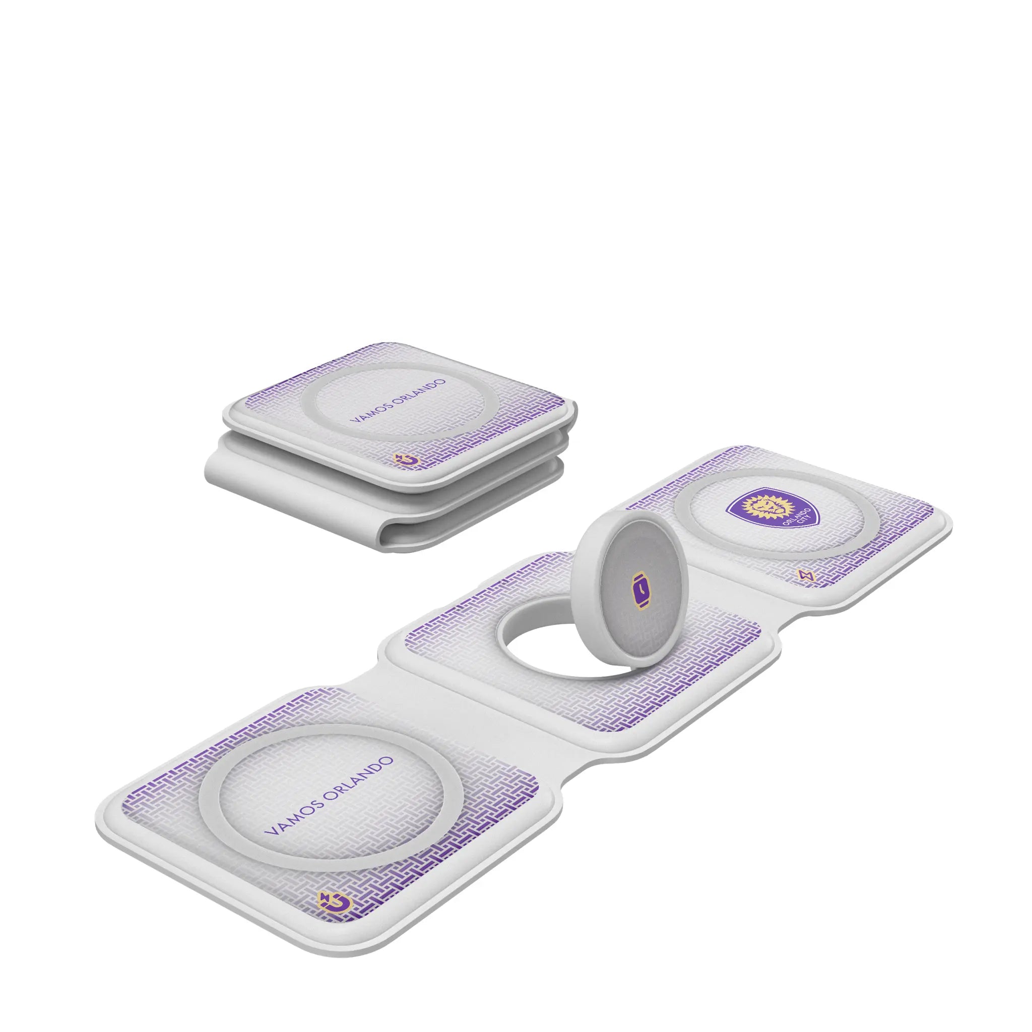 Orlando City Soccer Club Linen Foldable 3 in 1 Charger