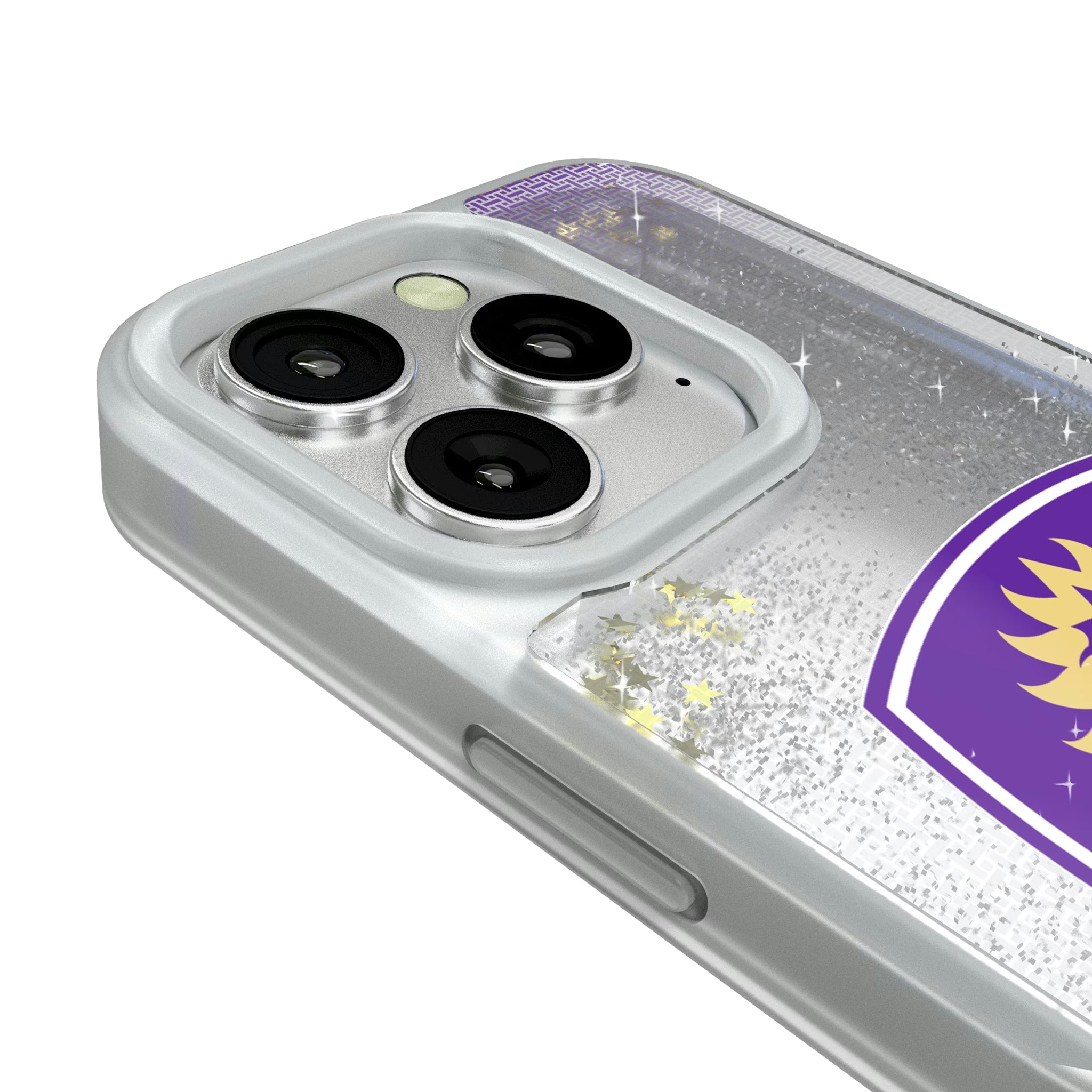 Orlando City Soccer Club Linen iPhone Glitter Phone Case for Apple iPhone - Detail#Device_iPhone 16 Pro