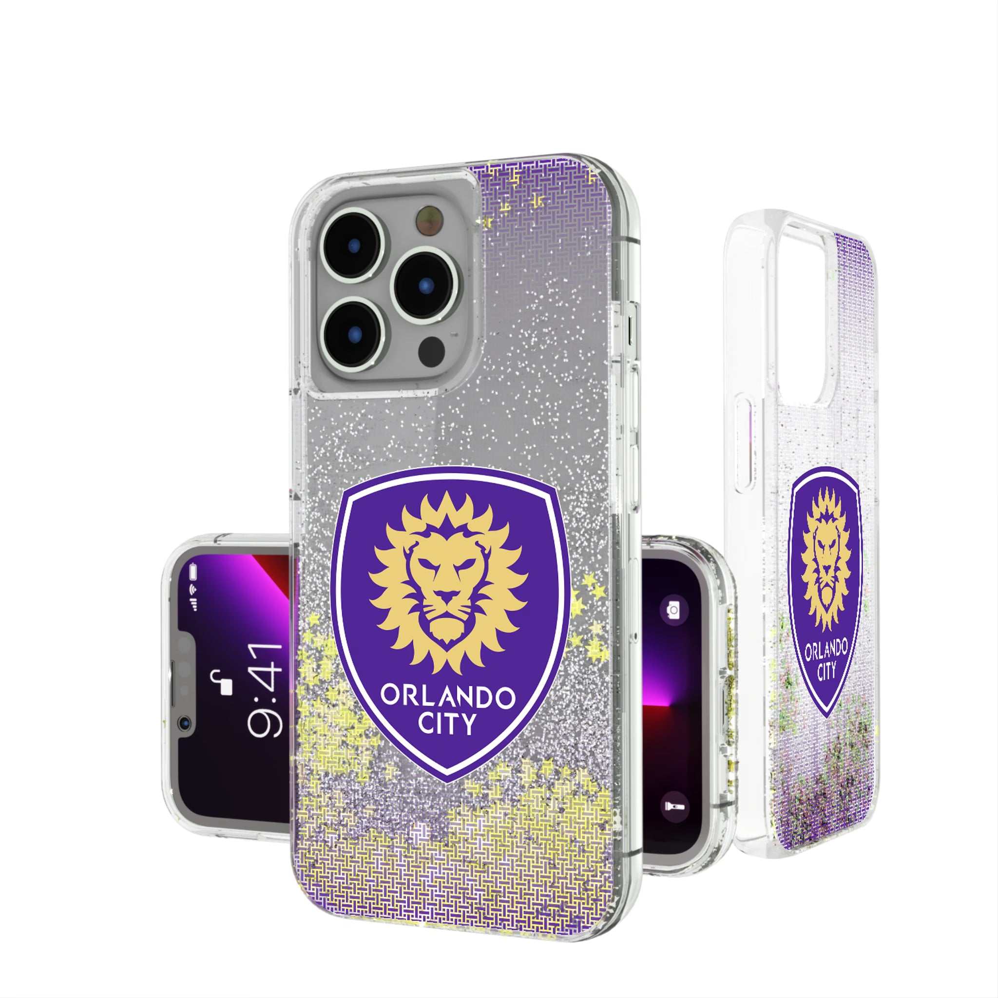 Orlando City Soccer Club Linen iPhone Glitter Phone Case for Apple iPhone