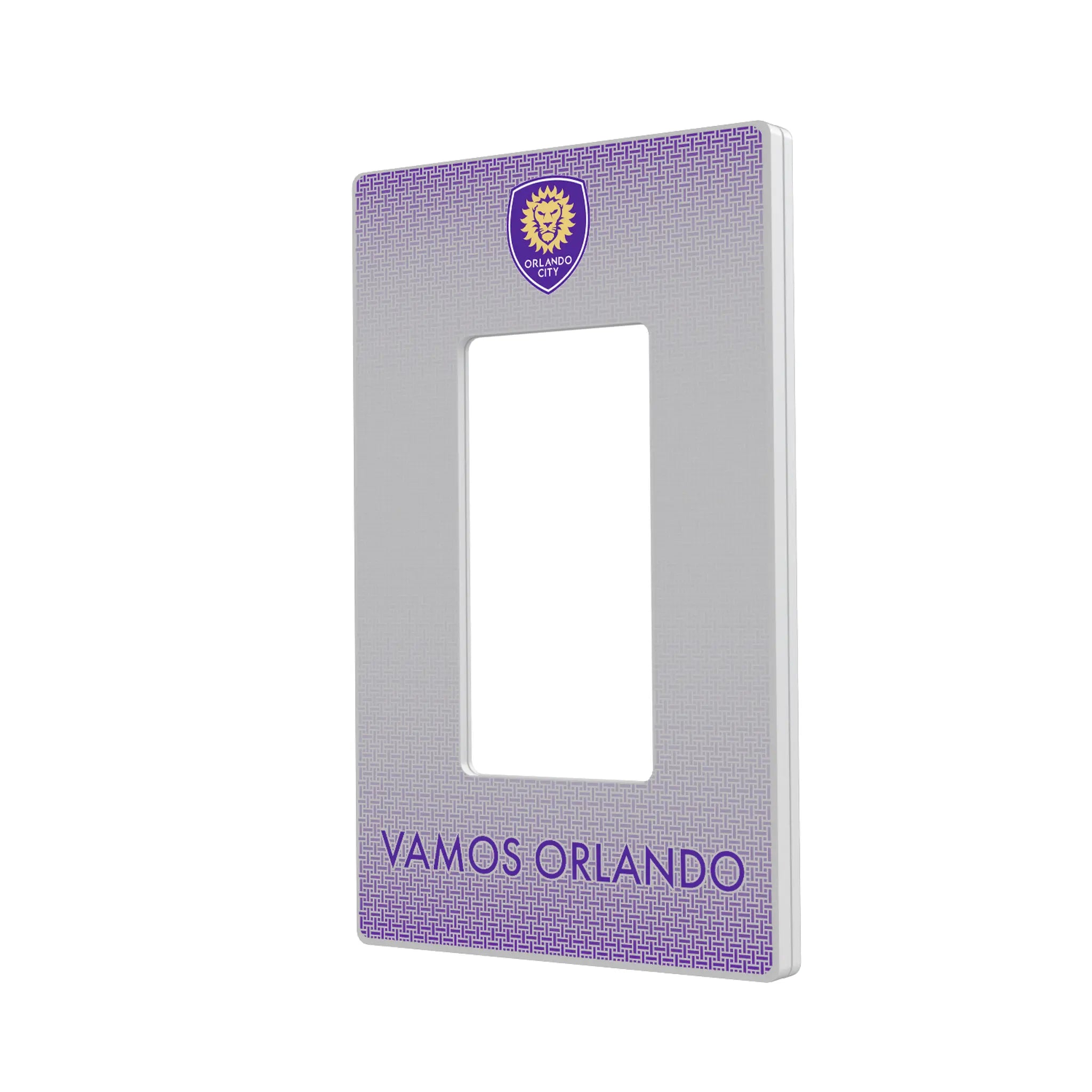 Orlando City Soccer Club Linen Hidden-Screw Light Switch Plate#Style_Single Rocker