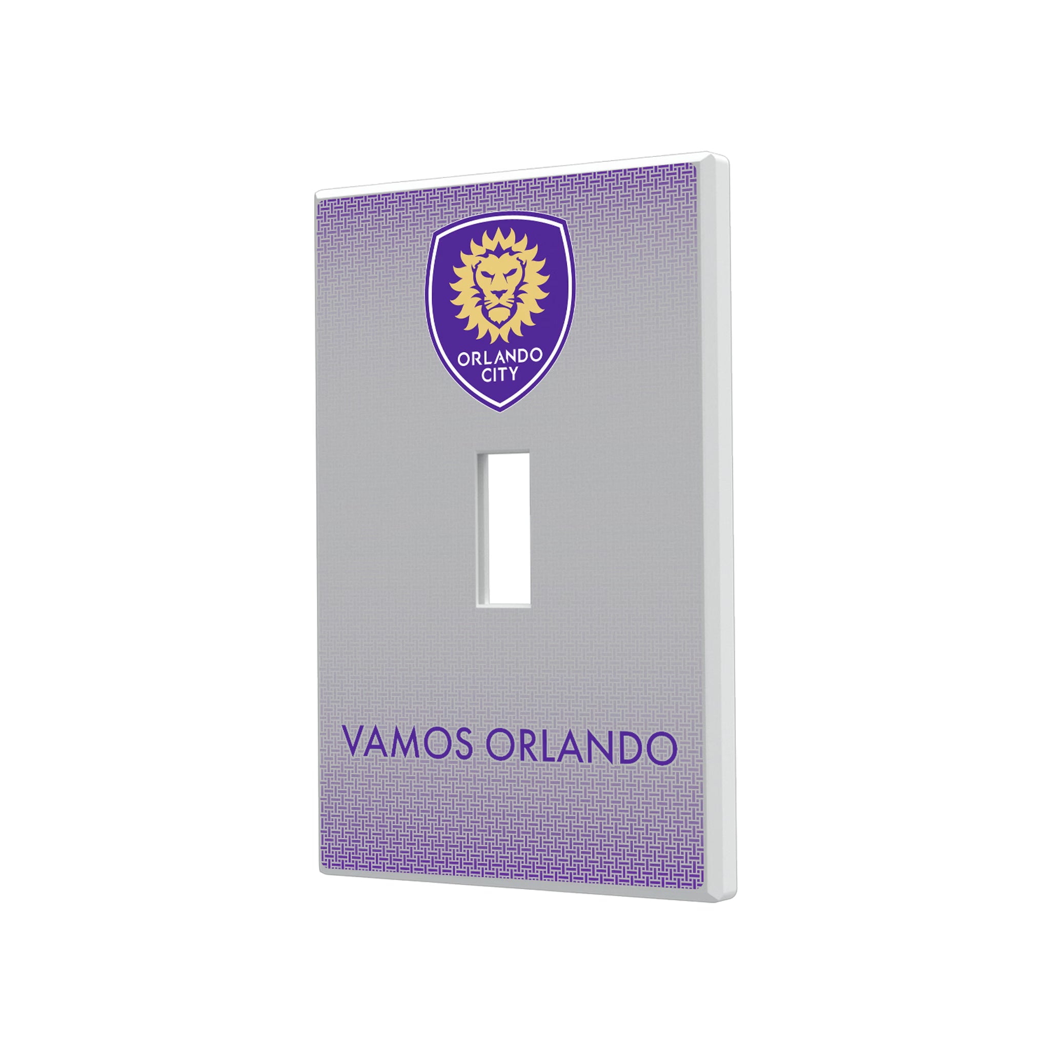 Orlando City Soccer Club Linen Hidden-Screw Light Switch Plate#Style_Single Toggle