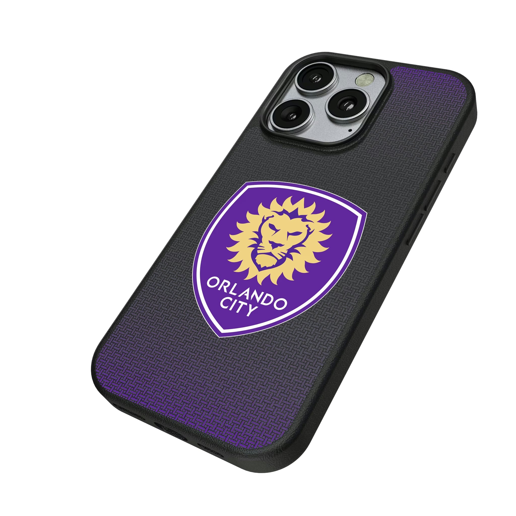 Orlando City Soccer Club Linen iPhone MagSafe Compatible Phone Case for Apple iPhone - Isometric View