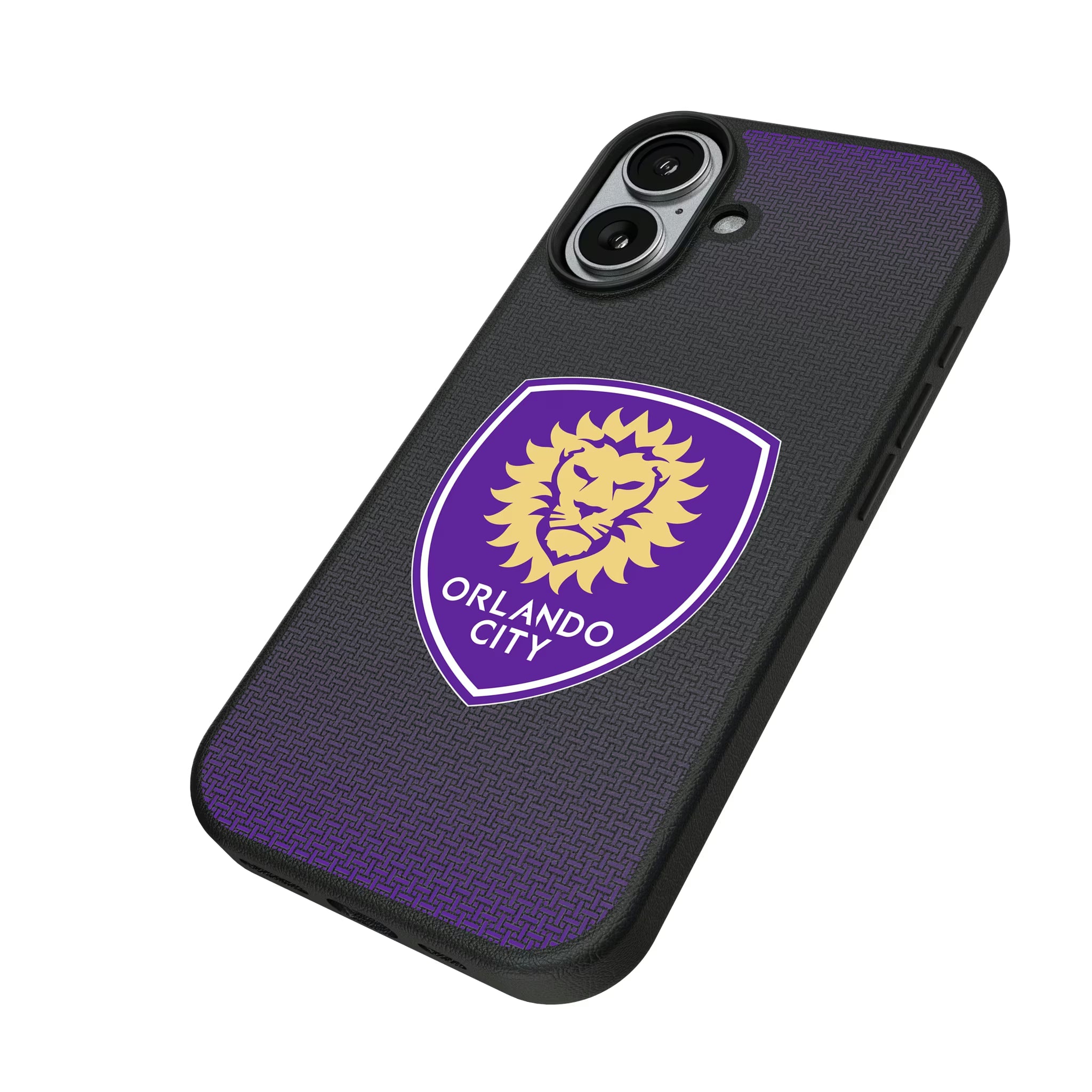 Orlando City Soccer Club Linen iPhone MagSafe Compatible Phone Case for Apple iPhone - Isometric View#Device_iPhone 17
