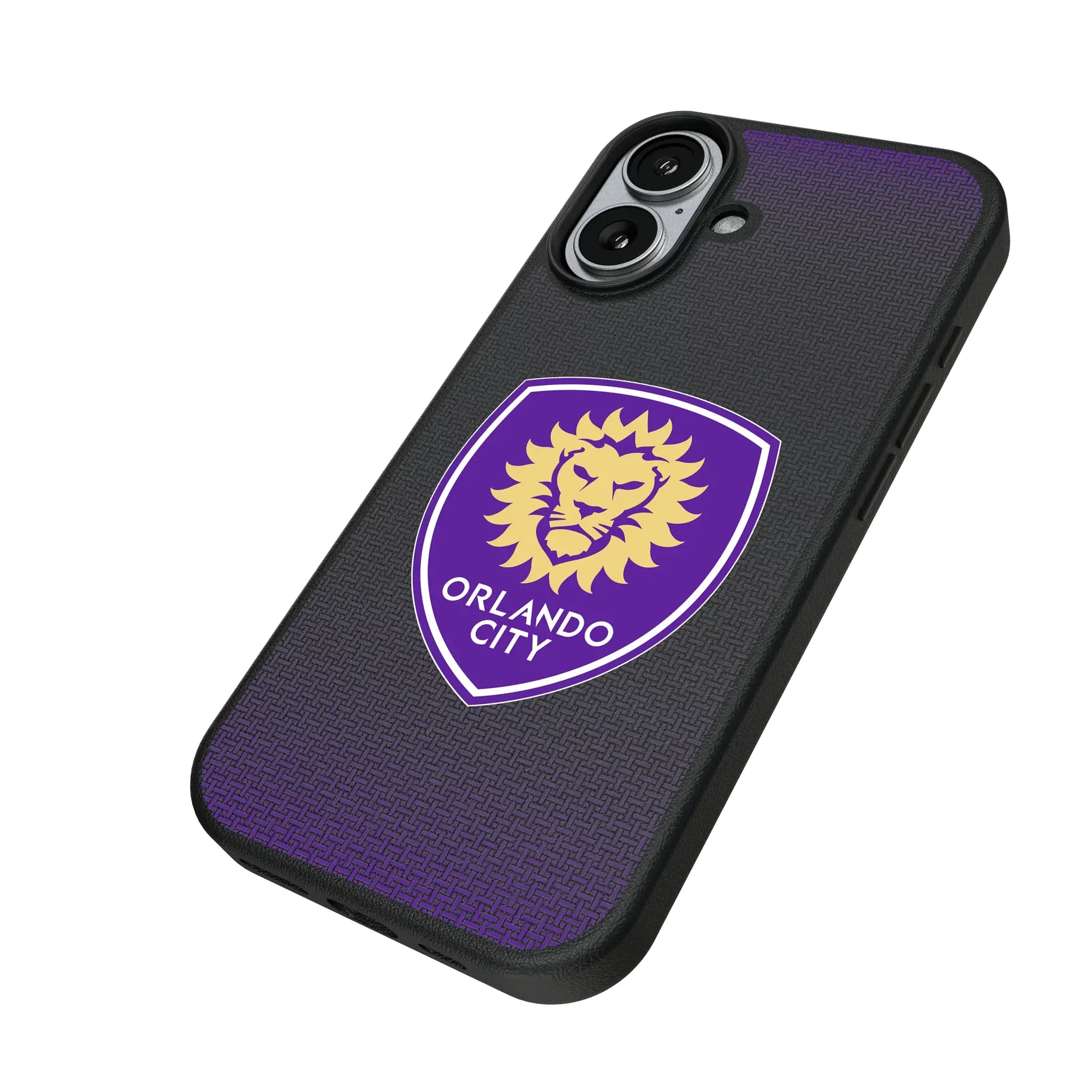 Orlando City Soccer Club Linen iPhone MagSafe Compatible Phone Case for Apple iPhone - Isometric View#Device_iPhone 17
