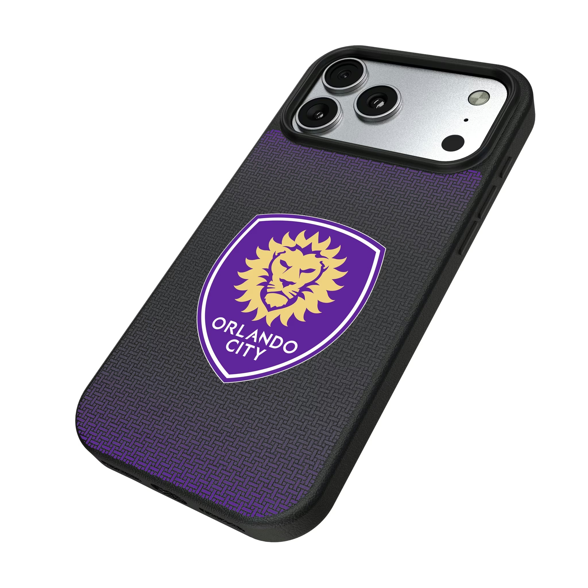 Orlando City Soccer Club Linen iPhone MagSafe Compatible Phone Case for Apple iPhone - Isometric View#Device_iPhone 17 Pro Max
