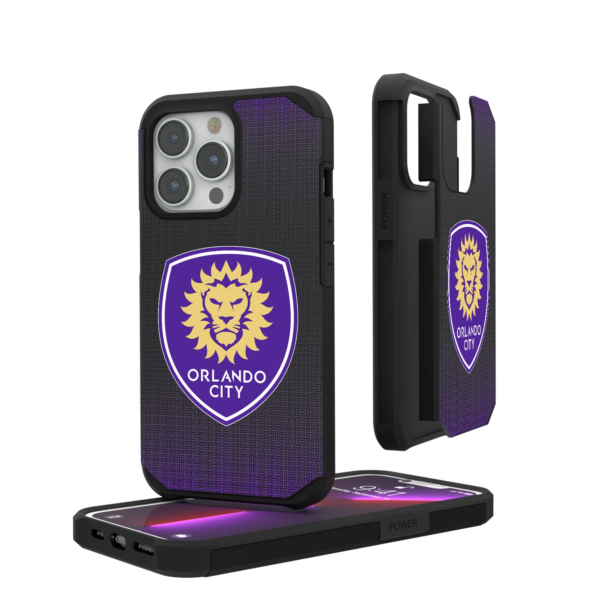 Orlando City Soccer Club Linen iPhone Rugged Phone Case for Apple iPhone#Device_iPhone 13 Pro