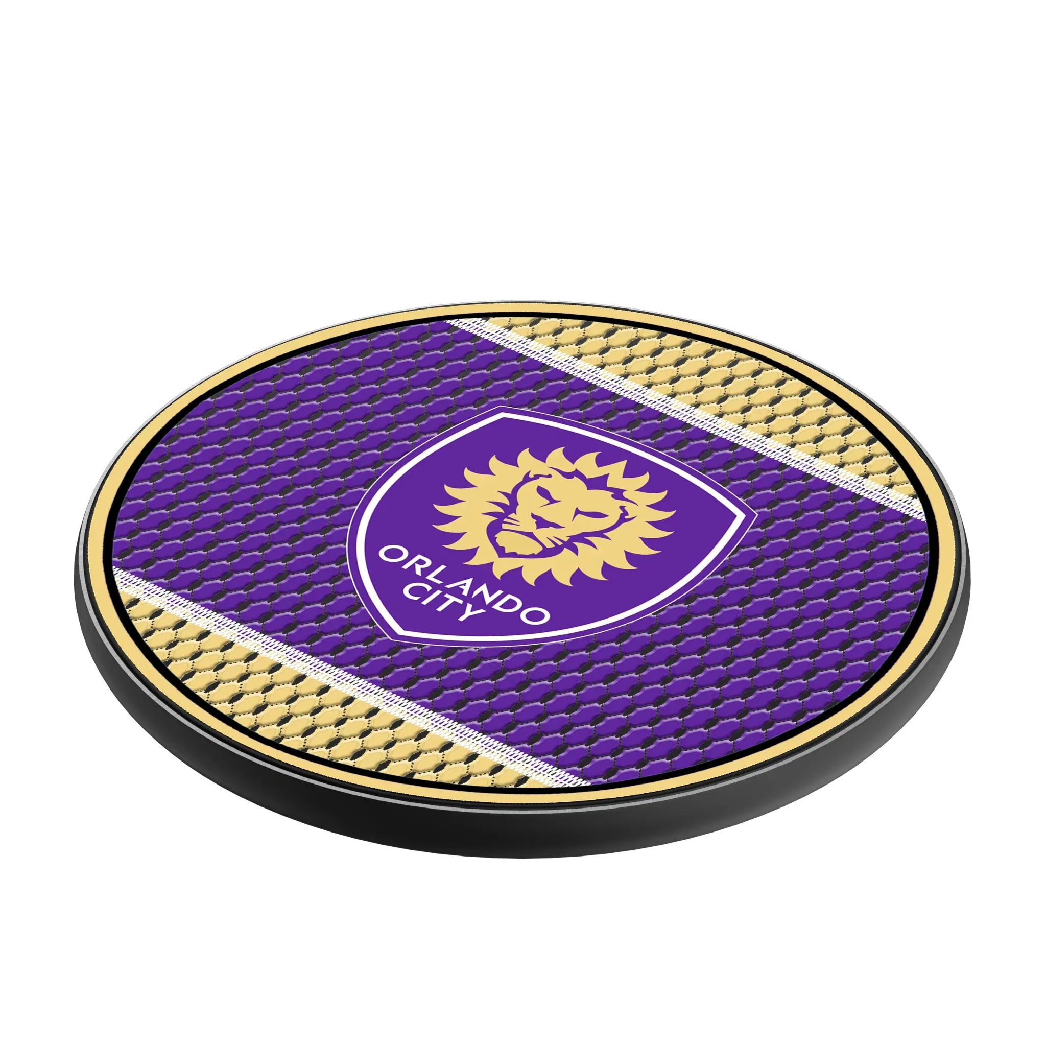 Orlando City Soccer Club Mesh 15-Watt Wireless Charger - Isometric View