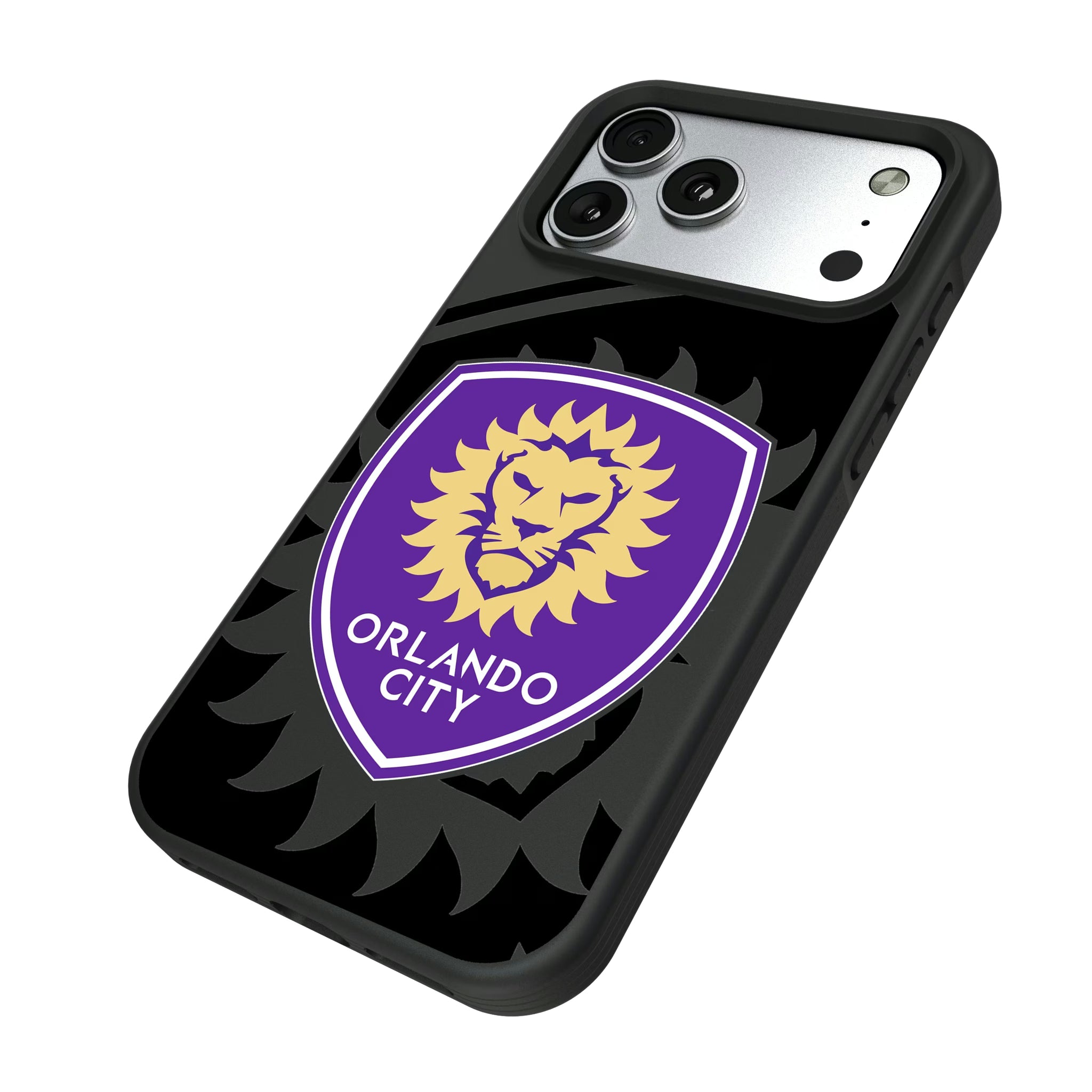 Orlando City Soccer Club Monocolor Tilt iPhone Bump Phone Case for Apple iPhone - Isometric View#Device_iPhone 17 Pro Max