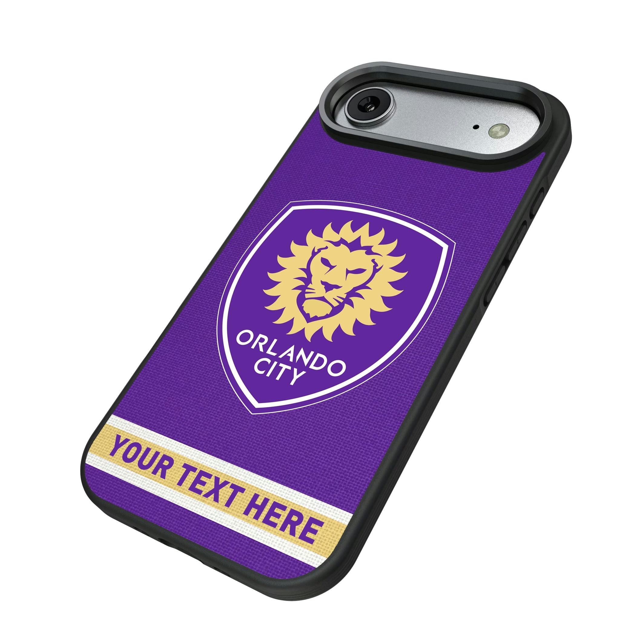 Orlando City Soccer Club Personalized Stripe iPhone Bump Phone Case for Apple iPhone - Isometric View#Device_iPhone Air
