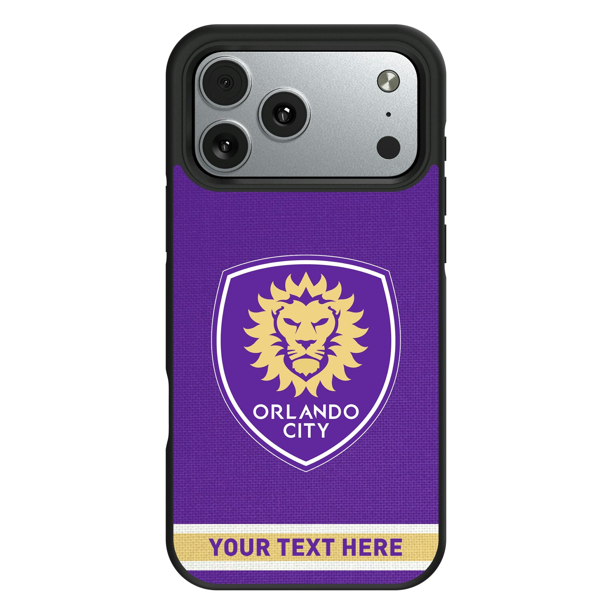Orlando City Soccer Club Personalized Stripe iPhone Bump Phone Case for Apple iPhone#Device_iPhone 17 Pro Max