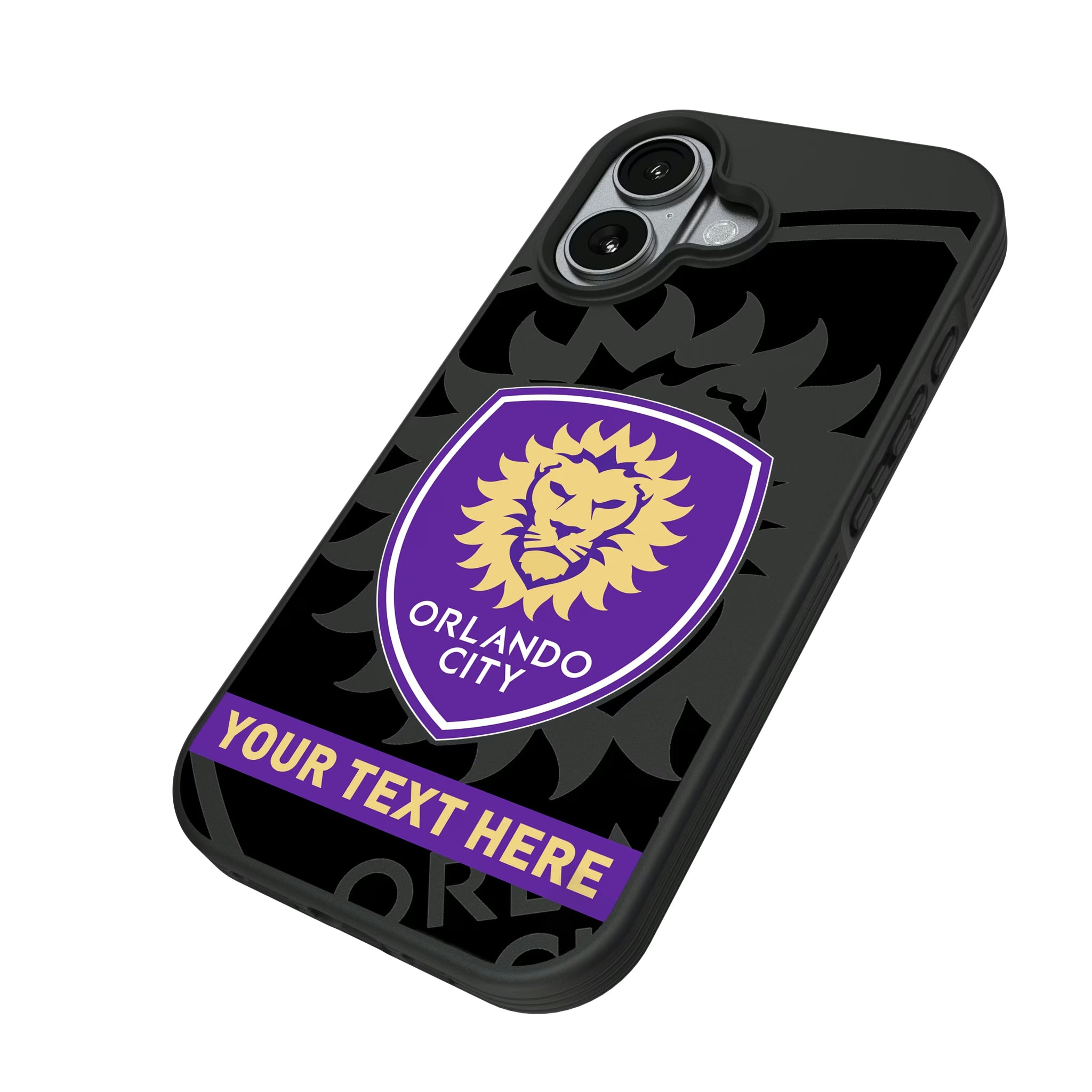 Orlando City Soccer Club Personalized Tilt iPhone Bump Phone Case for Apple iPhone - Isometric View#Device_iPhone 17