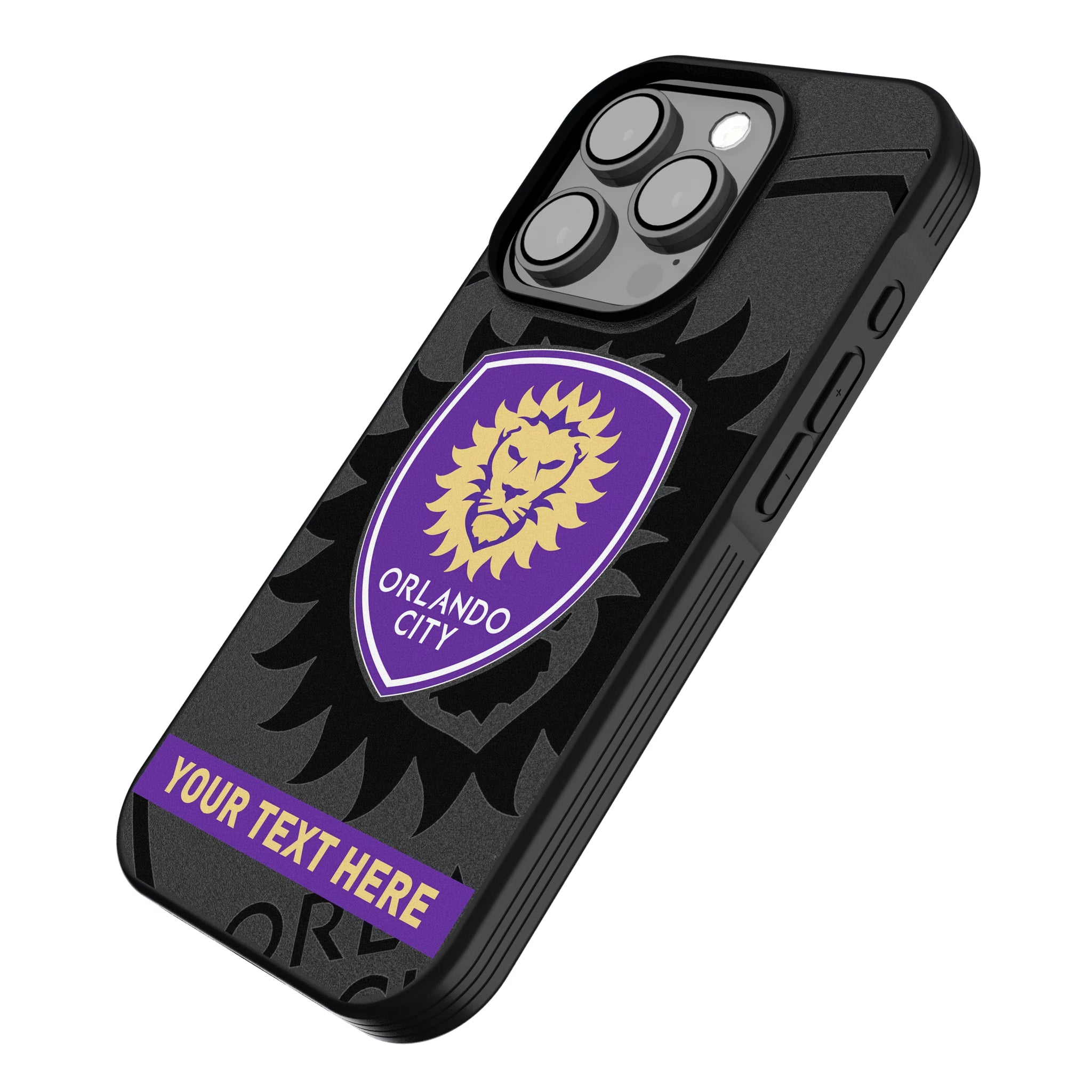 Orlando City Soccer Club Personalized Tilt iPhone Bump Phone Case for Apple iPhone - Isometric View