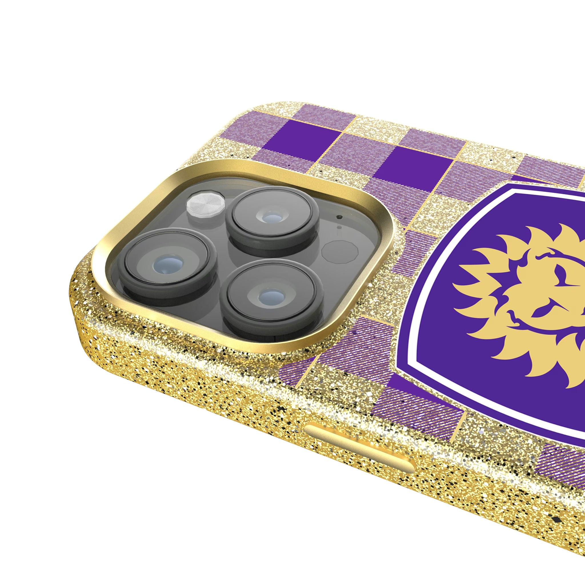 Orlando City Soccer Club Plaid iPhone Bling Phone Case for Apple iPhone - Detail