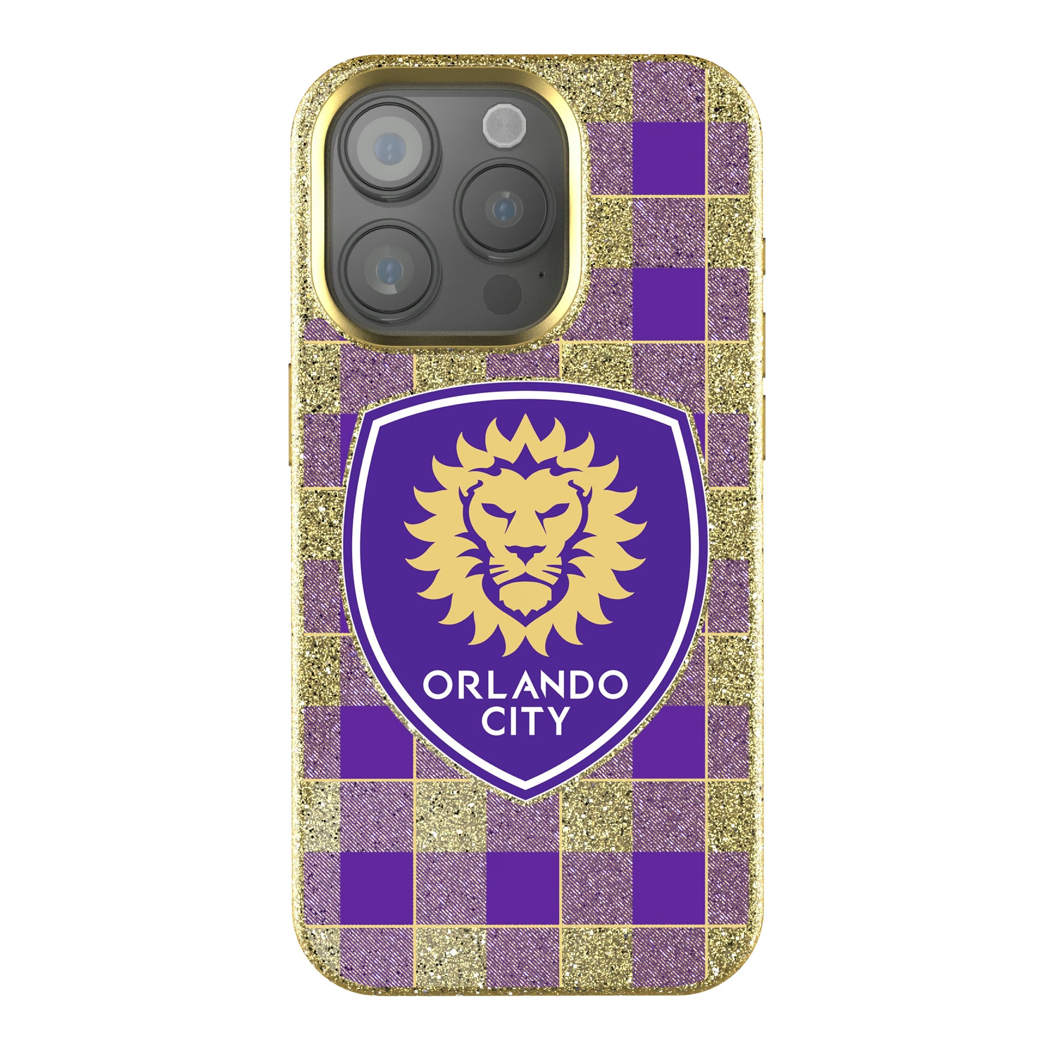 Orlando City Soccer Club Plaid iPhone Bling Phone Case for Apple iPhone