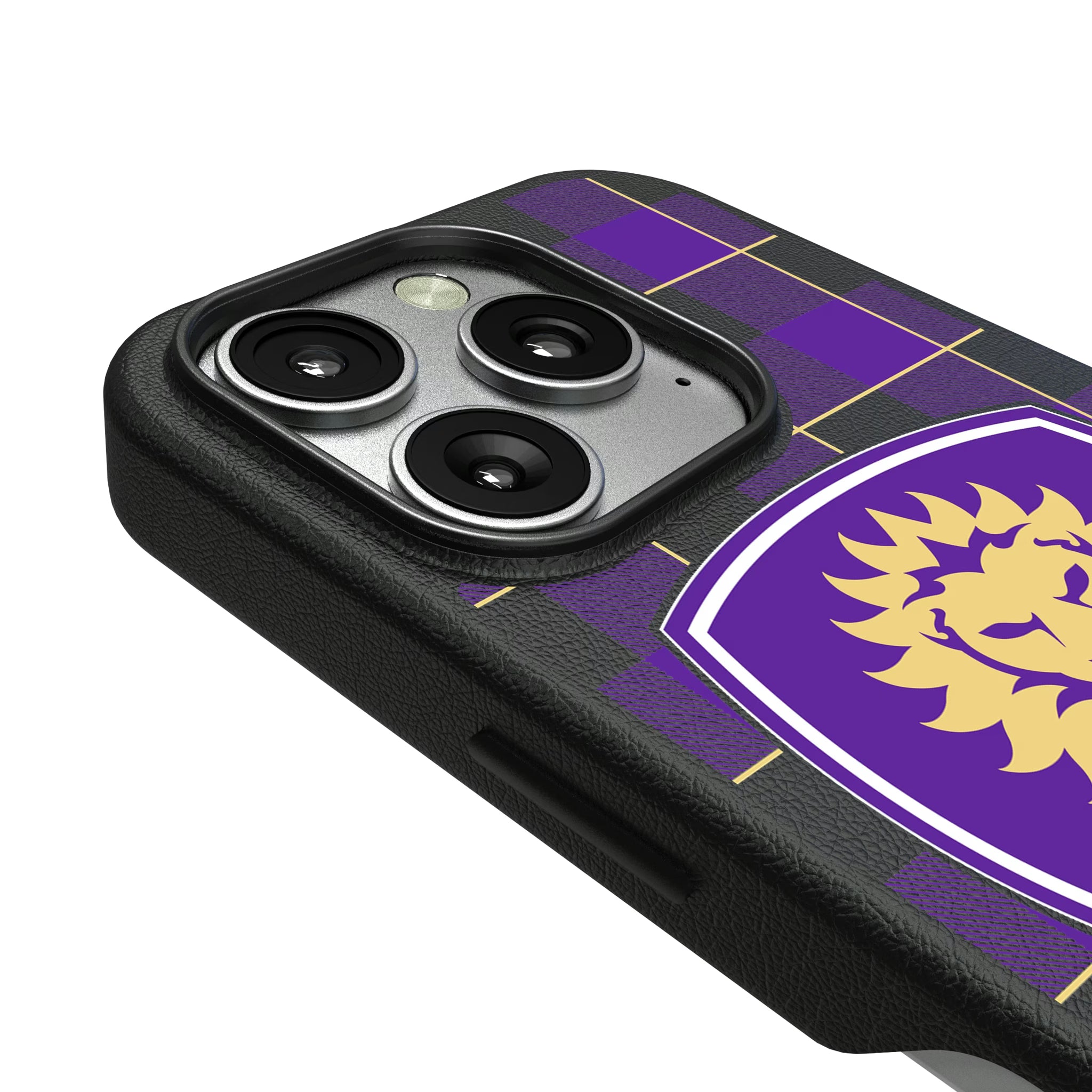 Orlando City Soccer Club Plaid iPhone MagSafe Compatible Phone Case for Apple iPhone - Detail