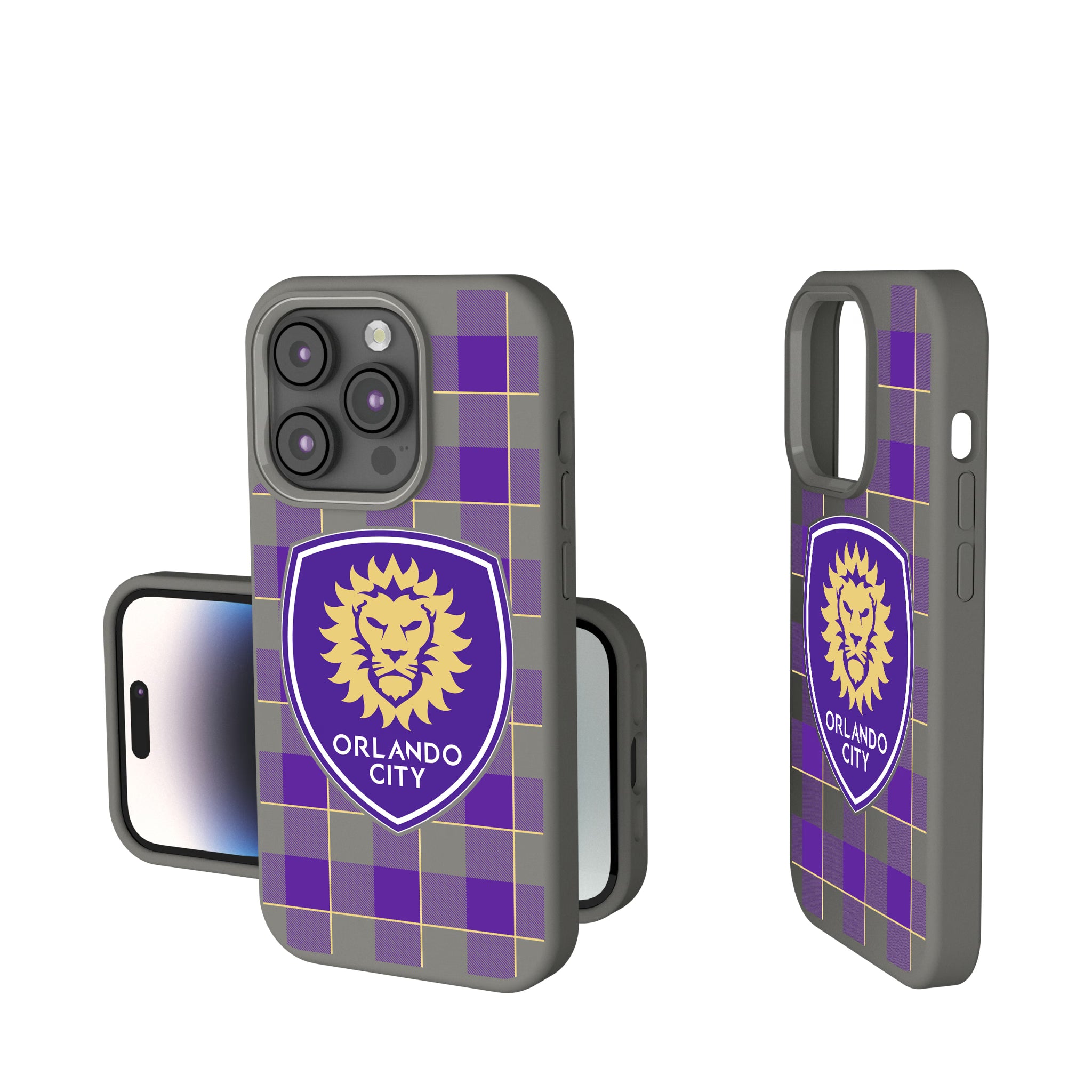 Orlando City Soccer Club Plaid iPhone Soft Touch Phone Case for Apple iPhone