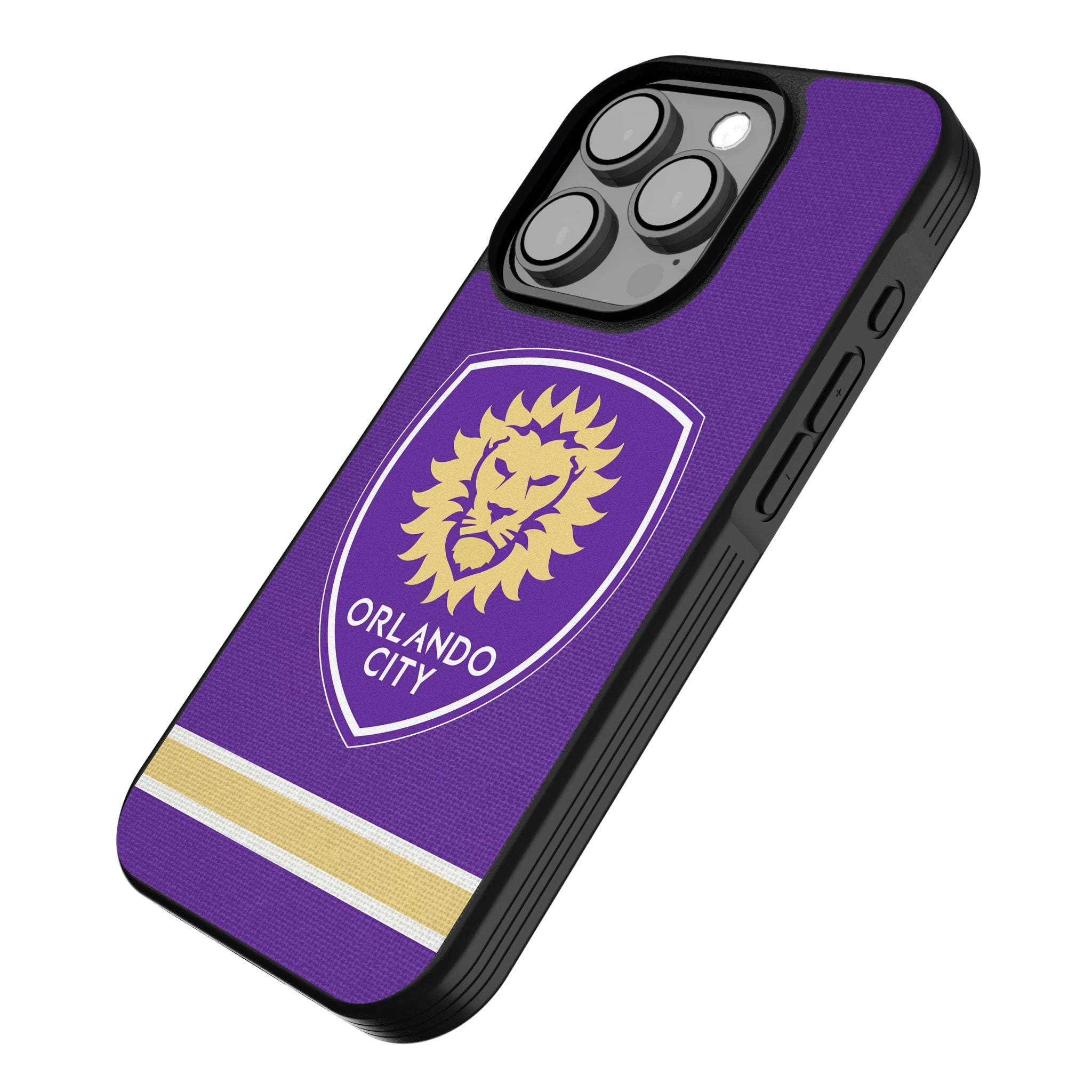 Orlando City Soccer Club Stripe iPhone Bump Phone Case for Apple iPhone - Isometric View