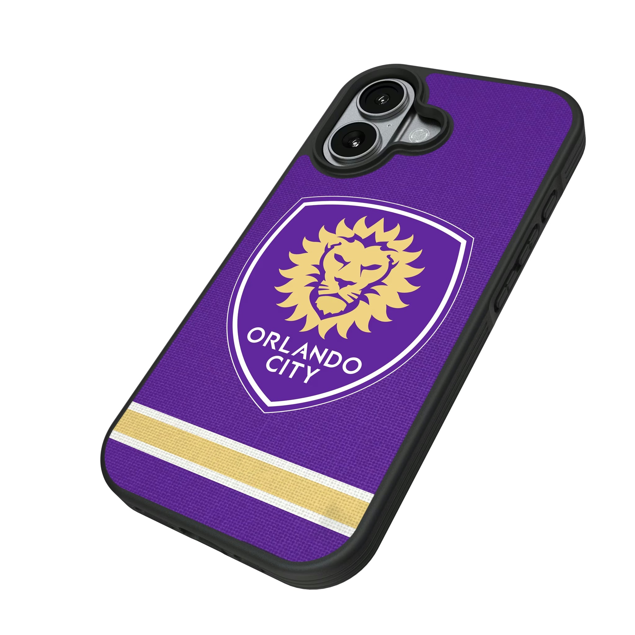 Orlando City Soccer Club Stripe iPhone Bump Phone Case for Apple iPhone - Isometric View#Device_iPhone 17