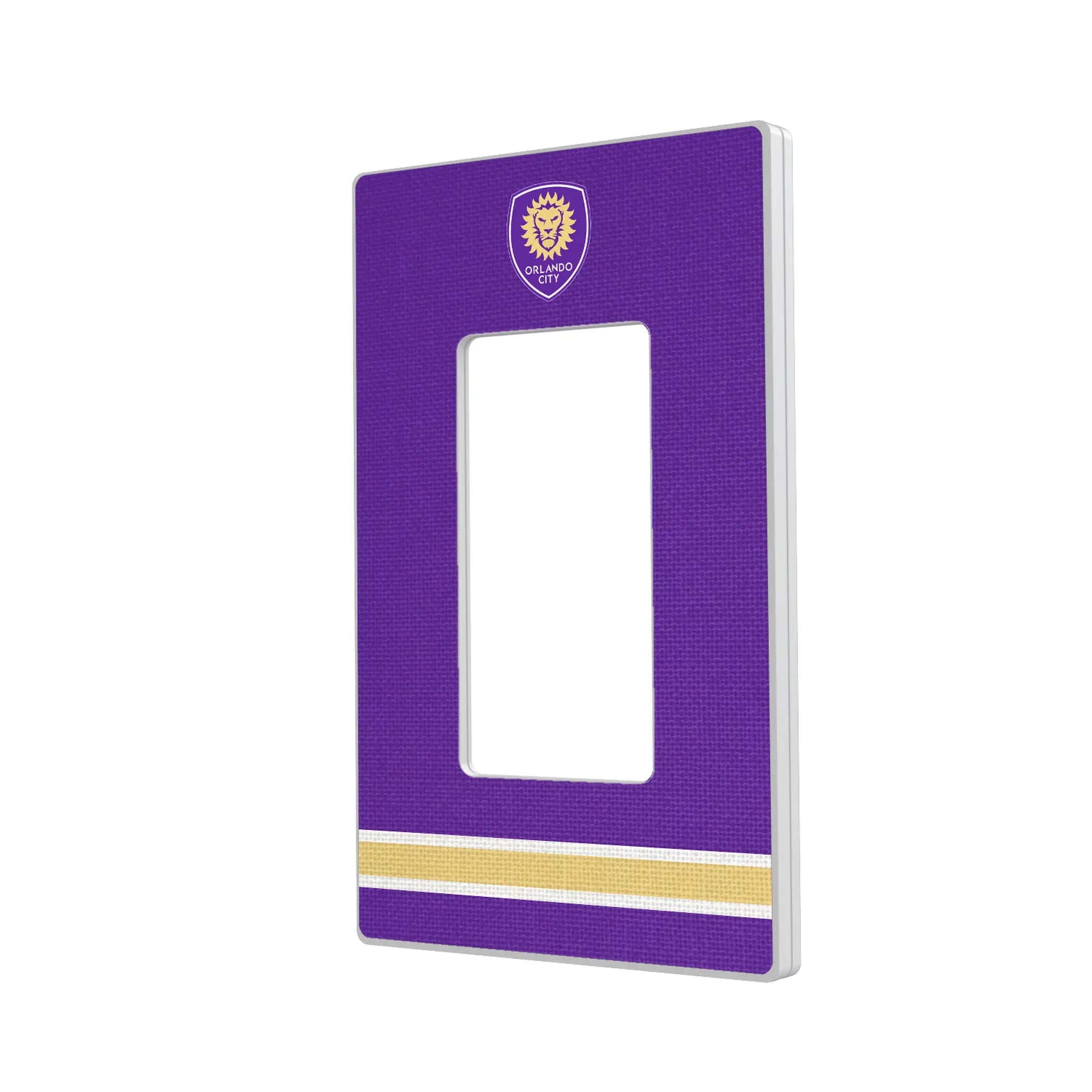 Orlando City Soccer Club Stripe Hidden-Screw Light Switch Plate#Style_Single Rocker