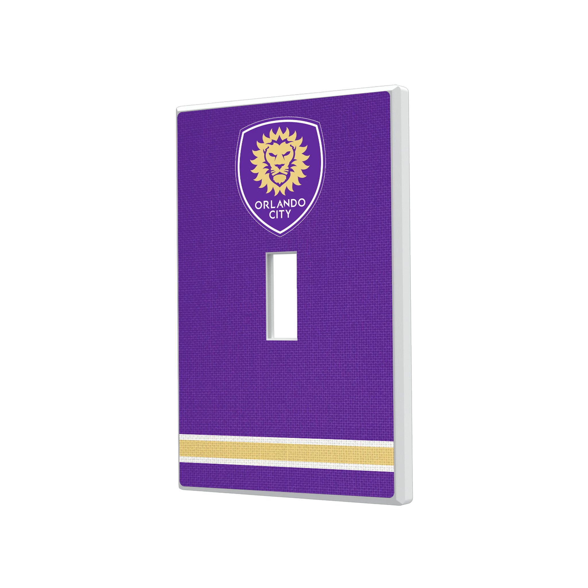 Orlando City Soccer Club Stripe Hidden-Screw Light Switch Plate#Style_Single Toggle
