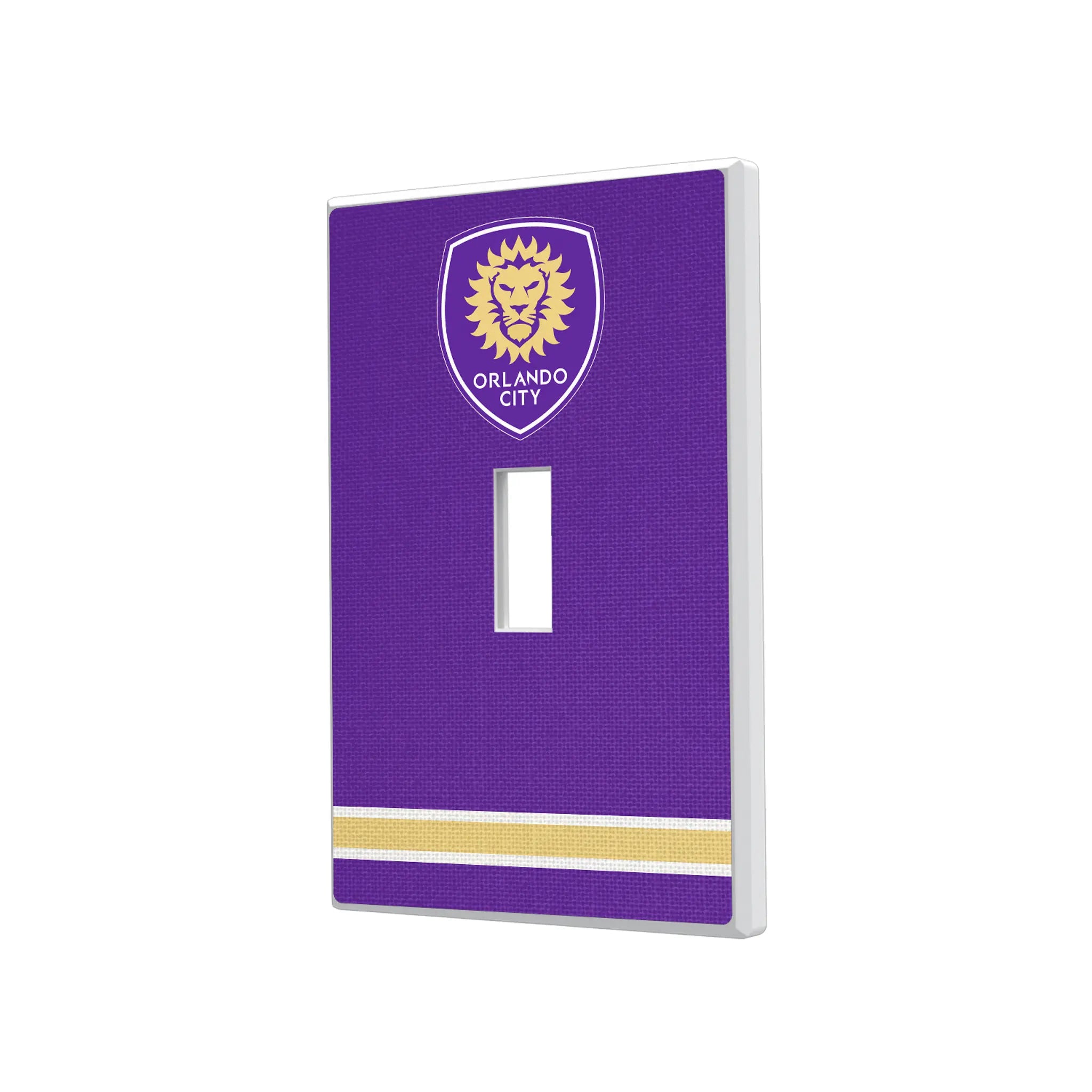 Orlando City Soccer Club Stripe Hidden-Screw Light Switch Plate#Style_Single Toggle