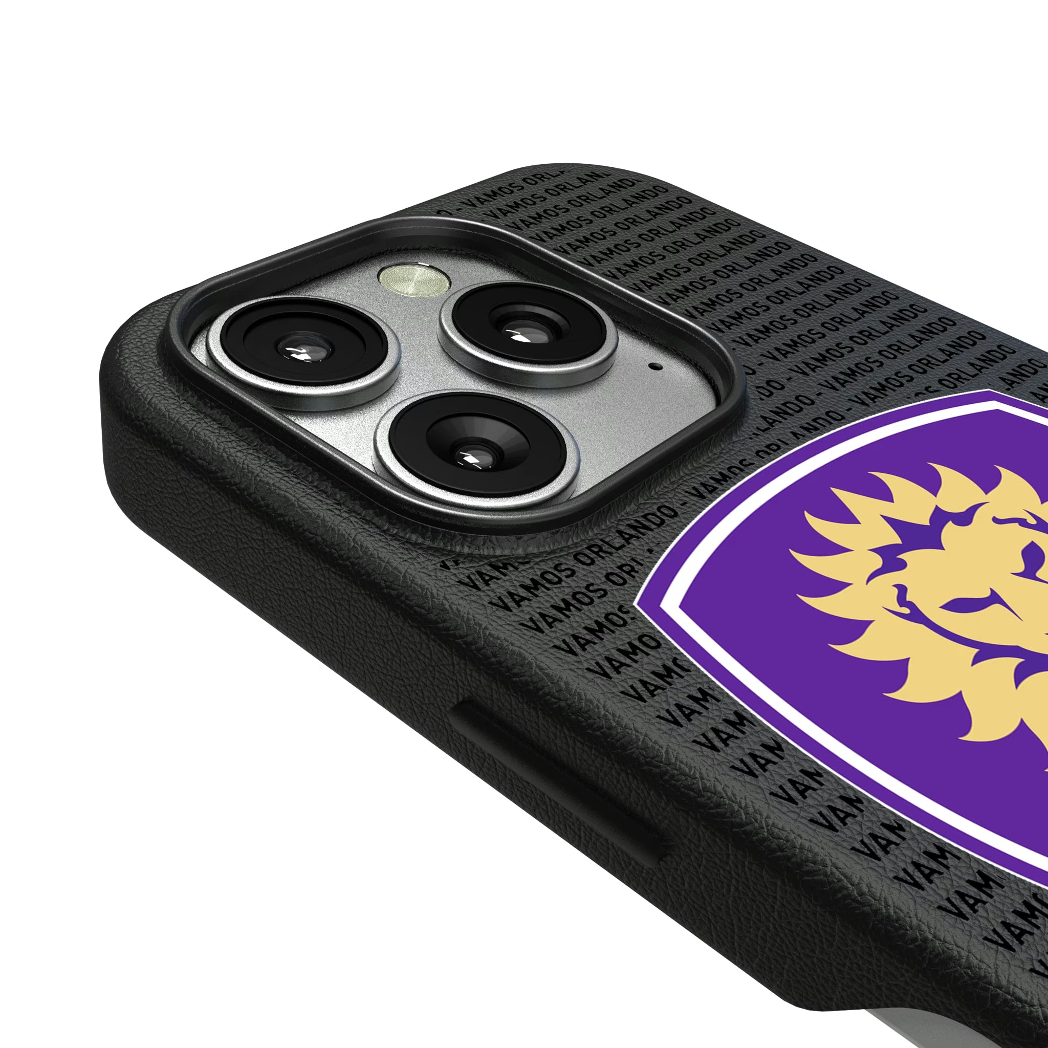 Orlando City Soccer Club Text Backdrop iPhone MagSafe Compatible Phone Case for Apple iPhone - Detail