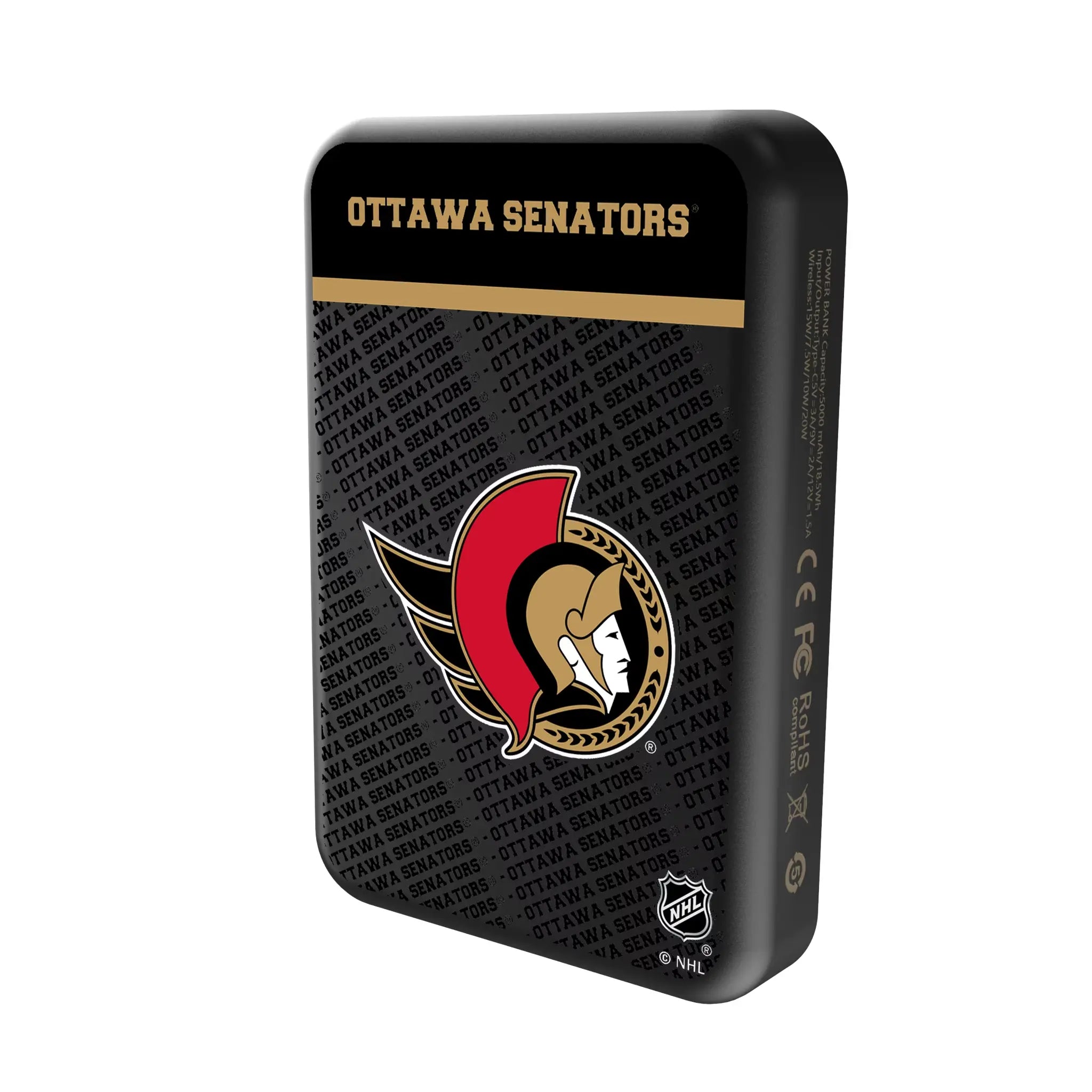 Ottawa Senators Endzone Plus Wireless Mag Power Bank
