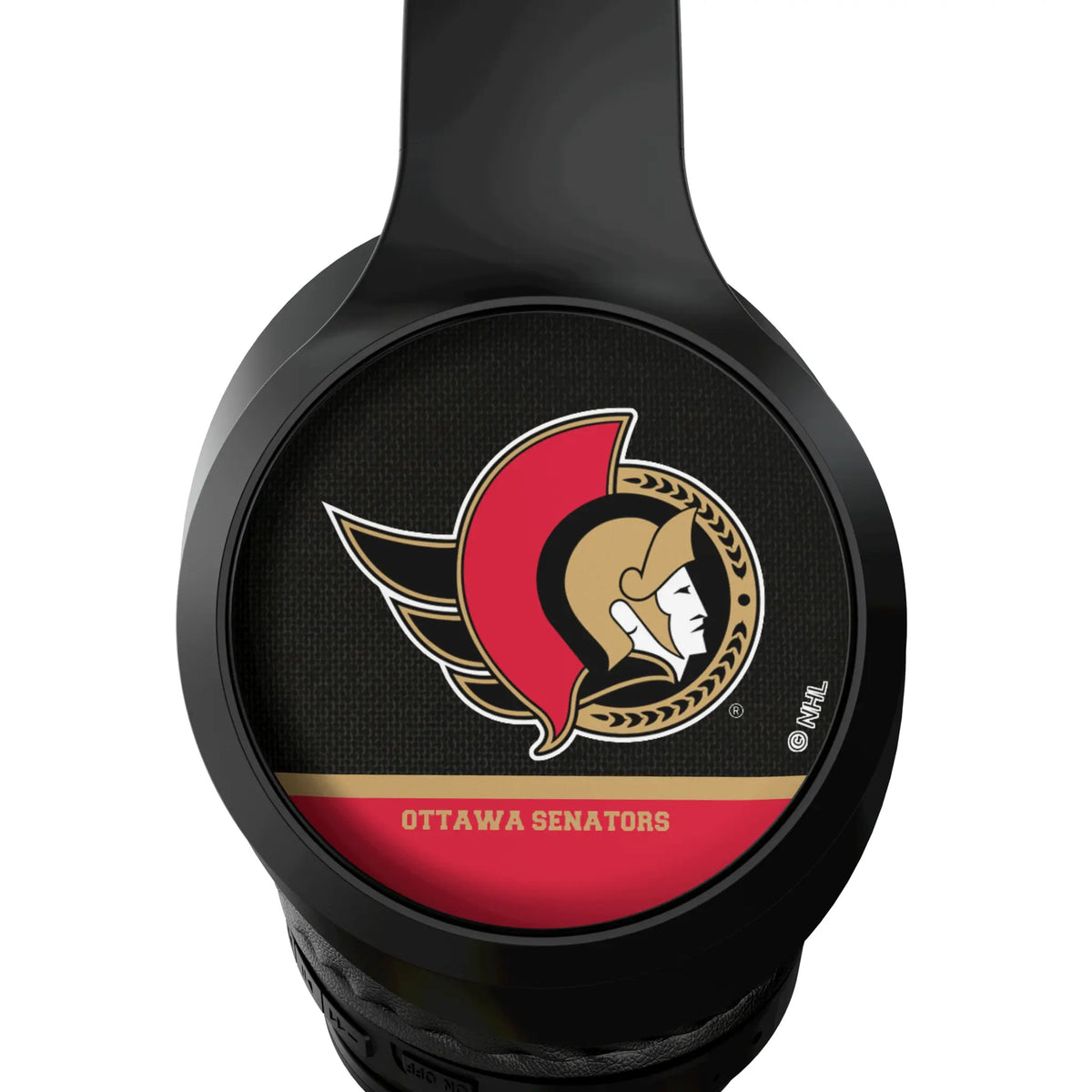 Ottawa Senators Endzone Solid Wireless Over-Ear Headphones With Case - Detail