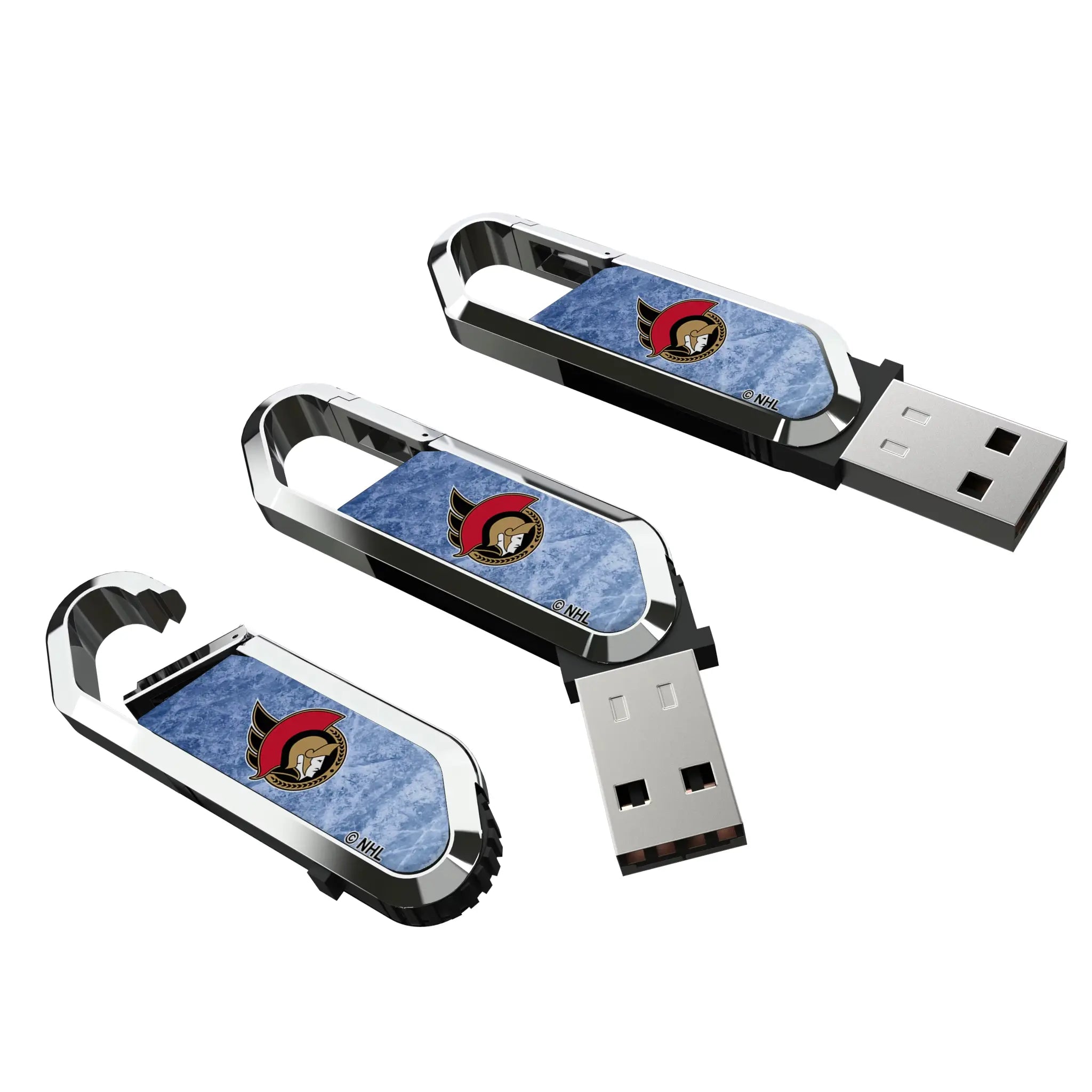 Ottawa Senators Ice Flood USB 64GB Clip Style Flash Drive