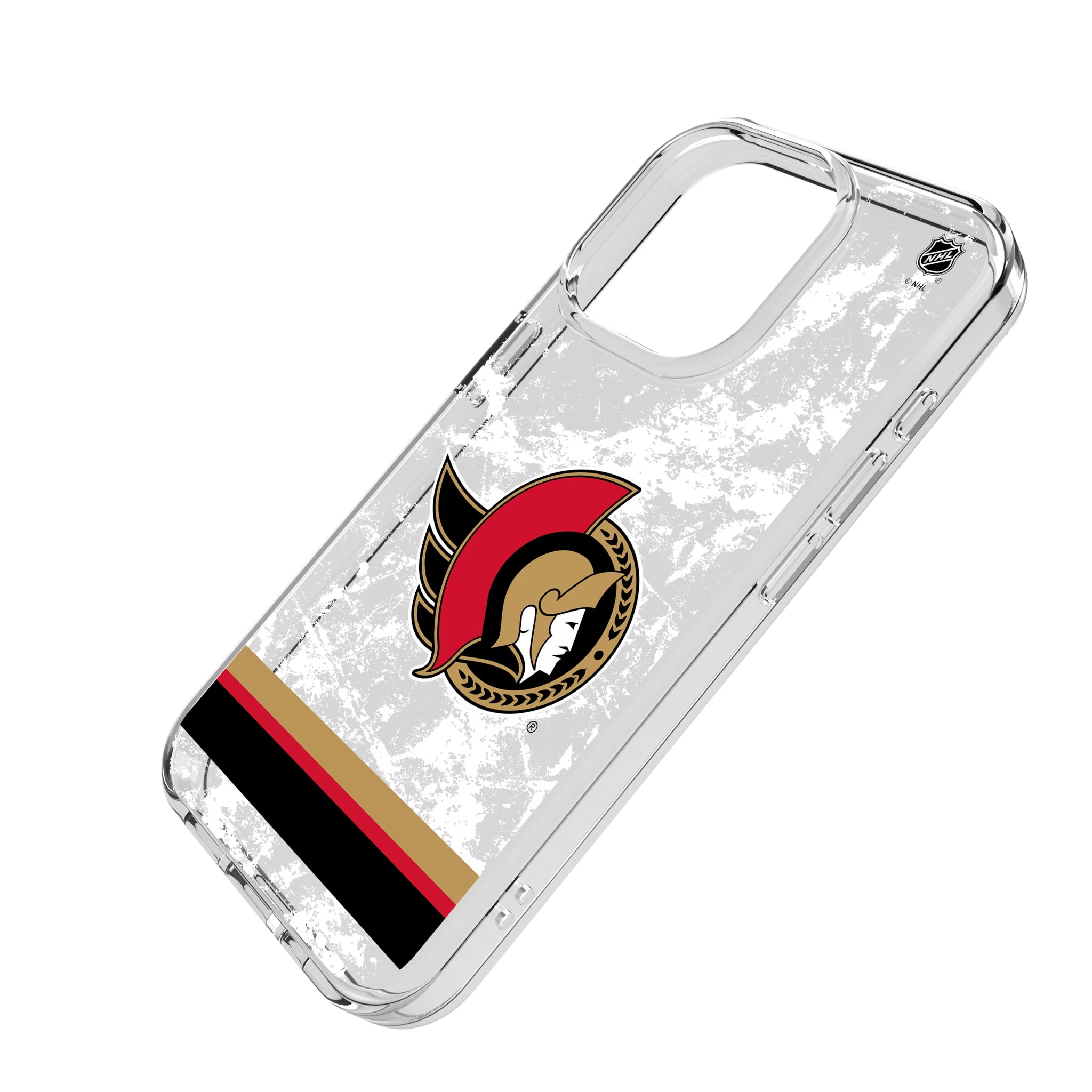 Ottawa Senators Ice Stripe iPhone Clear Phone Case for Apple iPhone - Isometric View