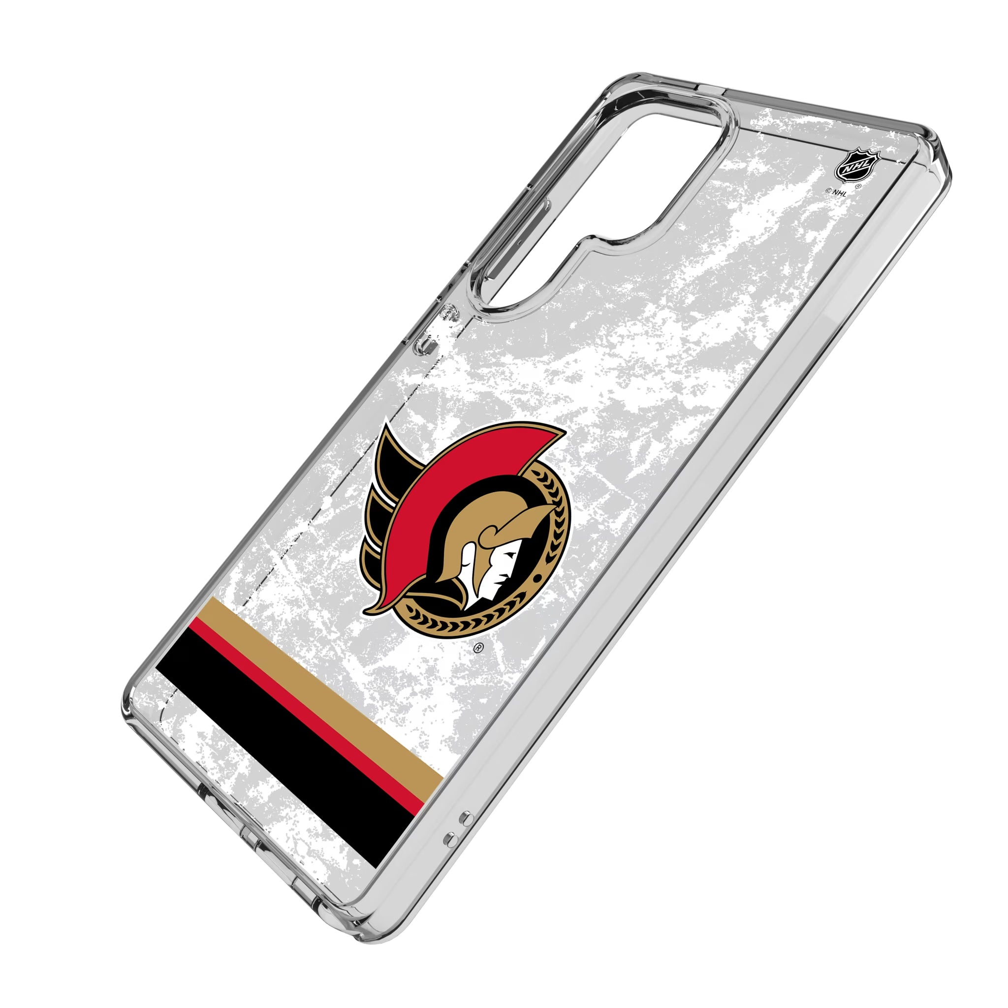Ottawa Senators Ice Stripe Galaxy Clear Phone Case for Samsung Galaxy - Isometric View