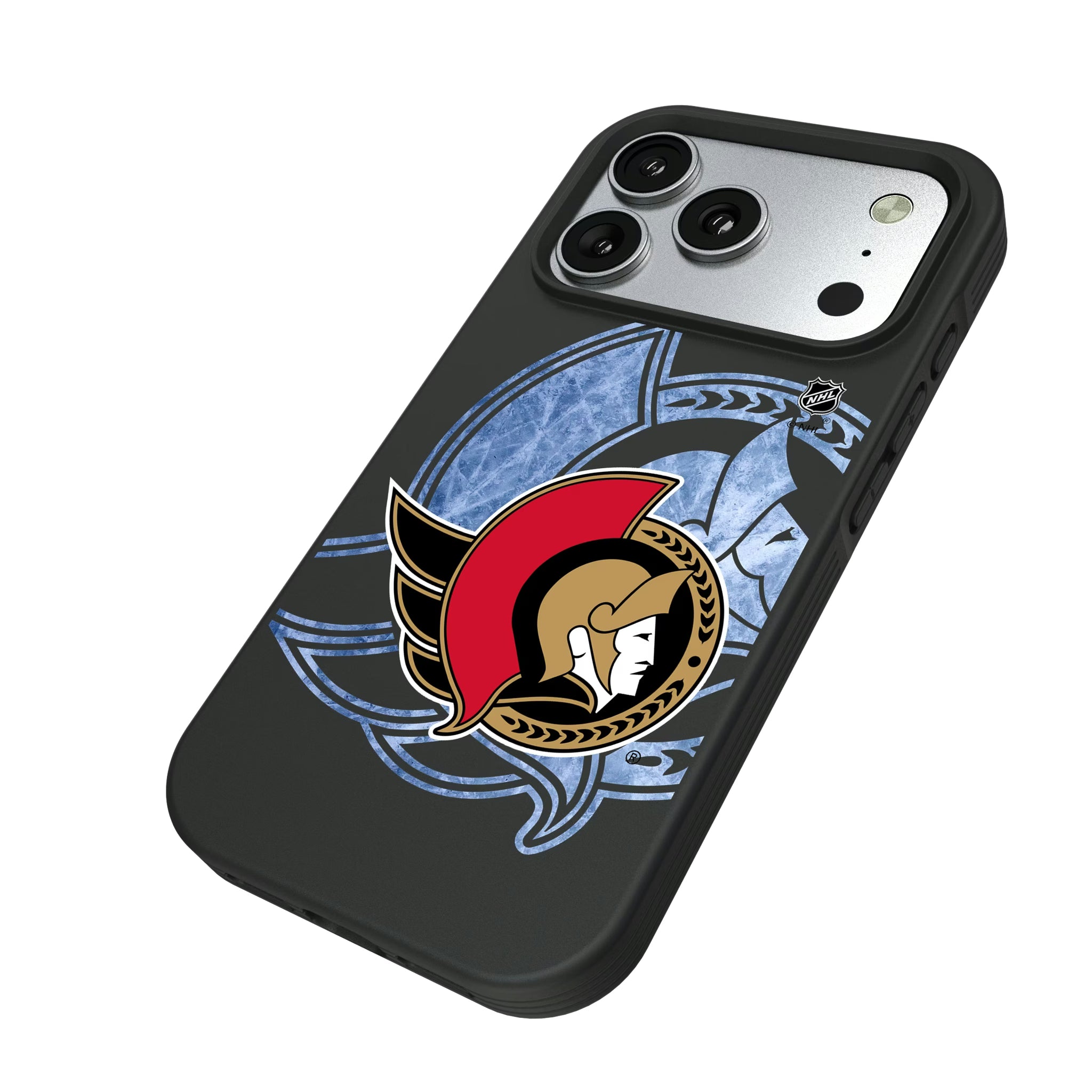 Ottawa Senators Ice Tilt iPhone Bump Phone Case for Apple iPhone - Isometric View#Device_iPhone 17 Pro