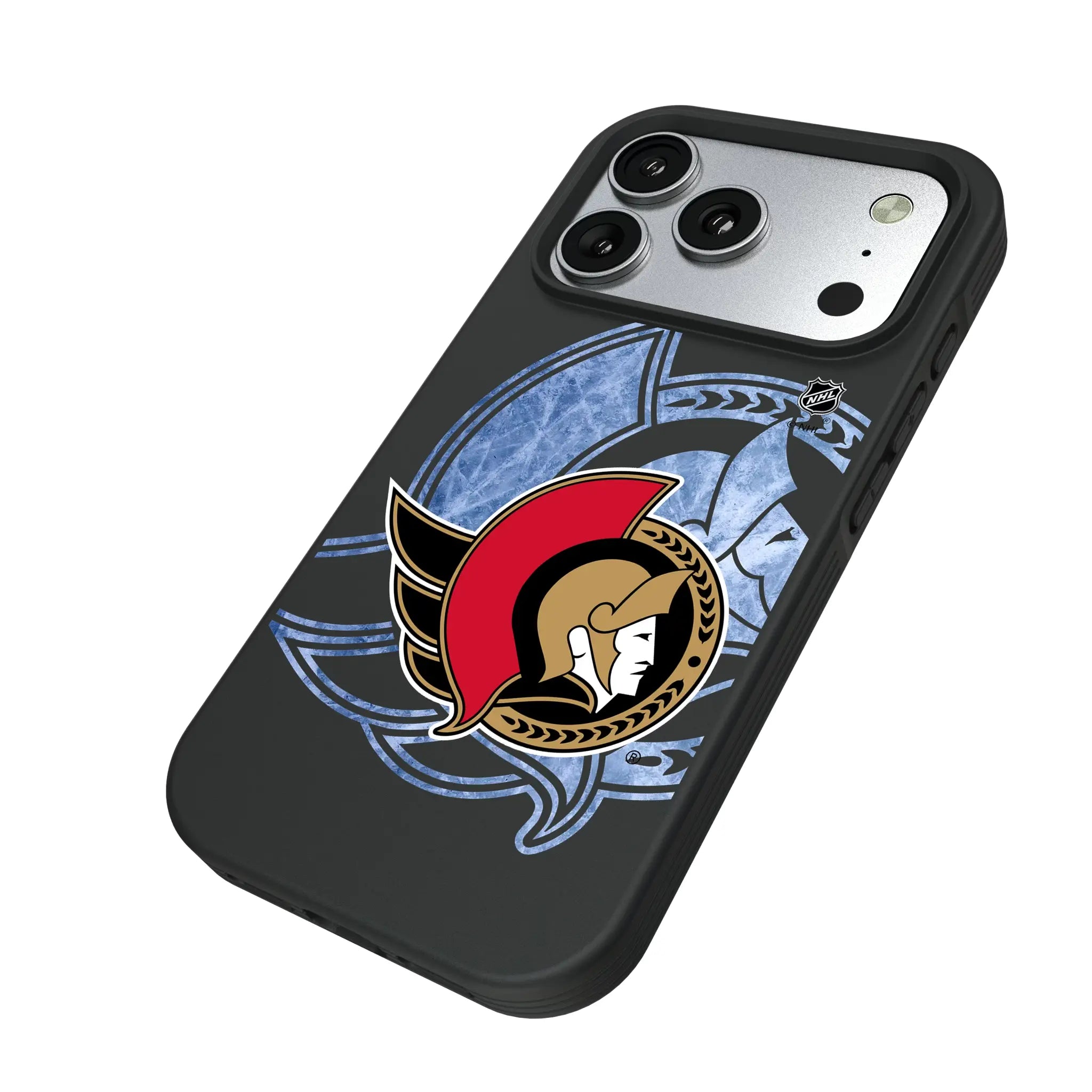 Ottawa Senators Ice Tilt iPhone Bump Phone Case for Apple iPhone - Isometric View#Device_iPhone 17 Pro