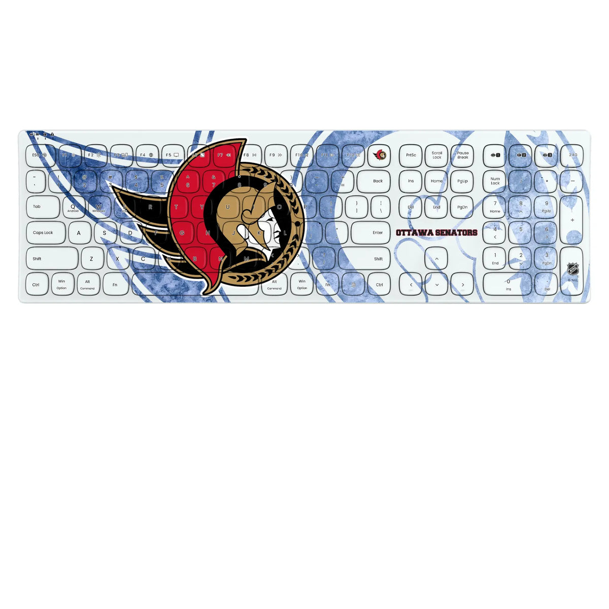 Ottawa Senators Ice Tilt KKB605 Curved Wireless Keyboard