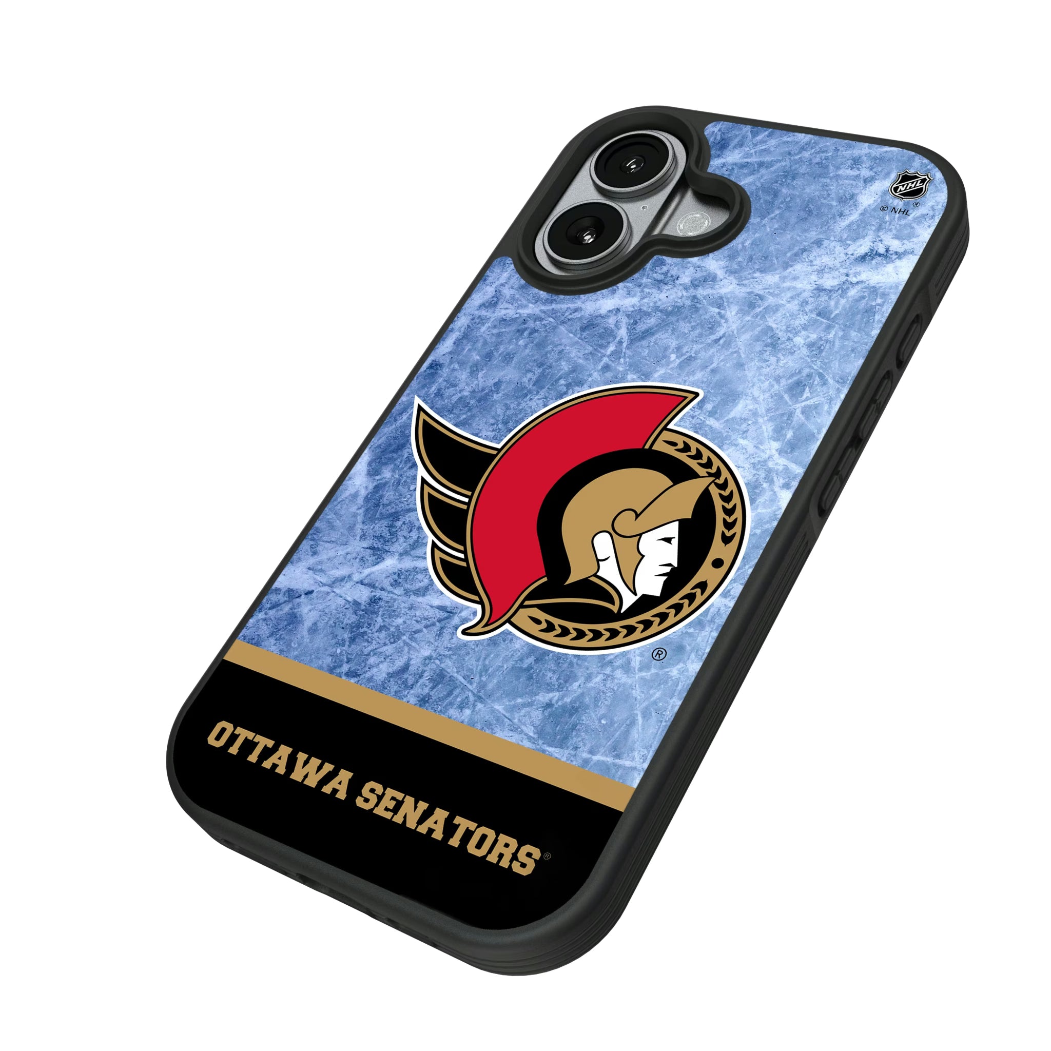 Ottawa Senators Ice Wordmark iPhone Bump Phone Case for Apple iPhone - Isometric View#Device_iPhone 17