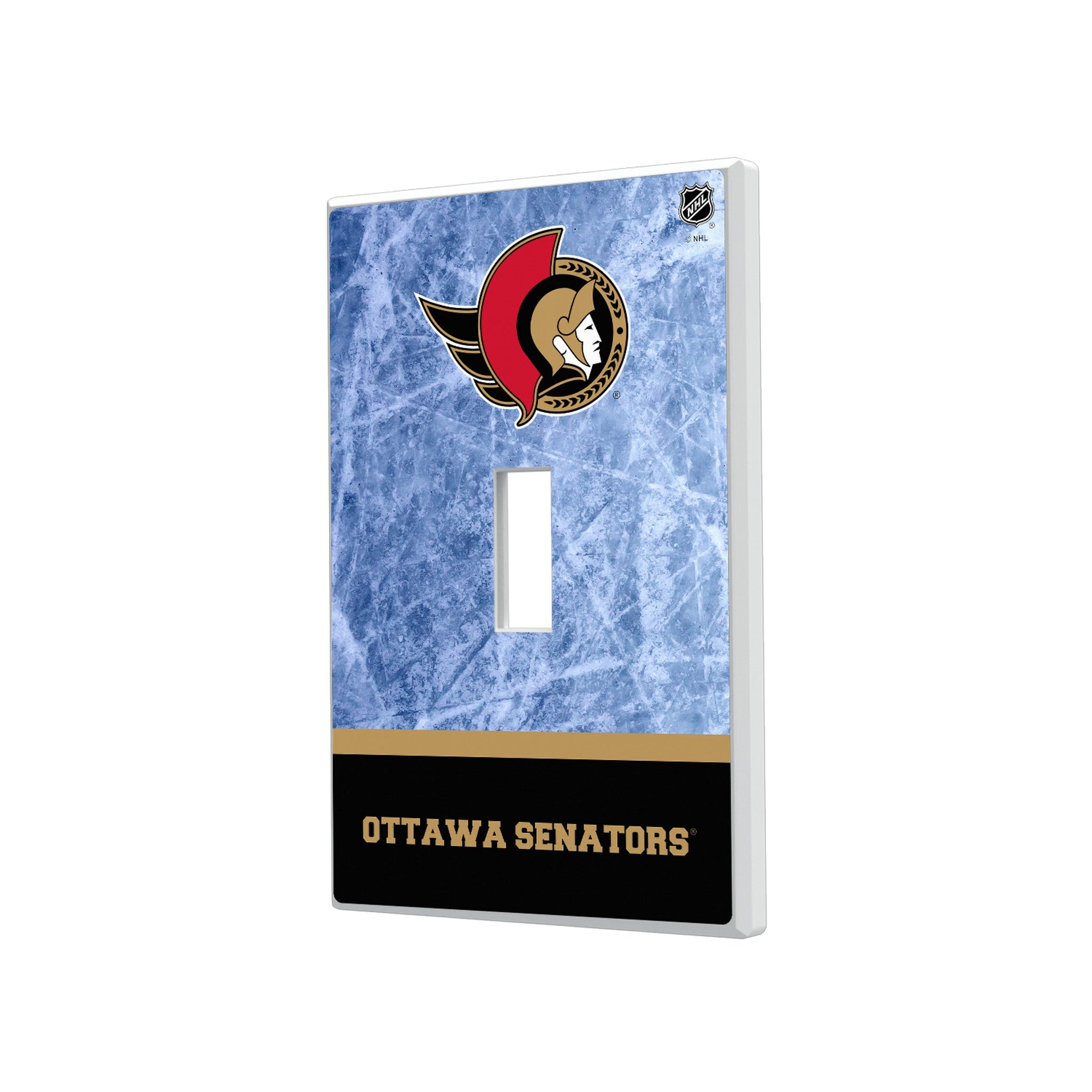 Ottawa Senators Ice Wordmark Hidden-Screw Light Switch Plate#Style_Single Toggle