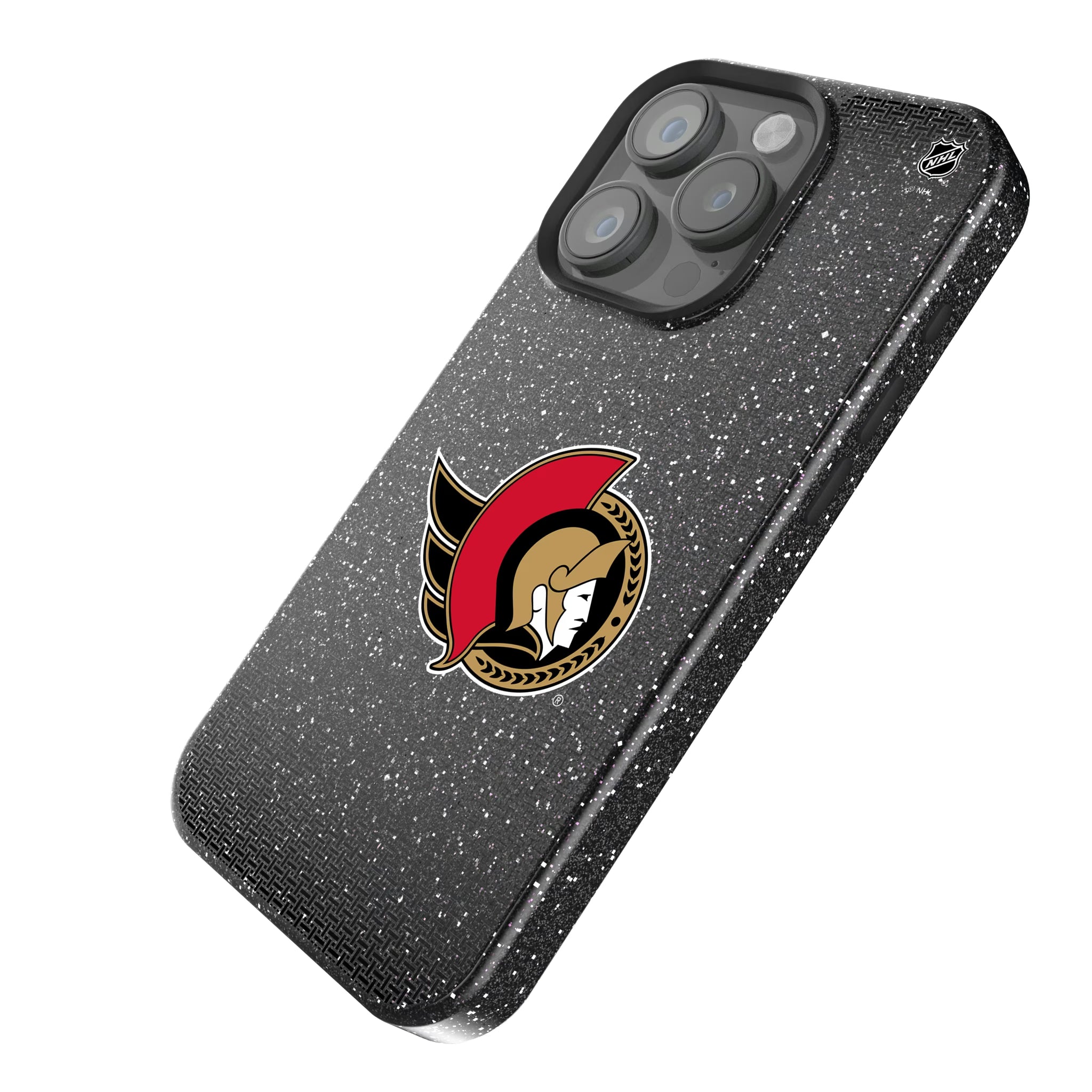 Ottawa Senators Linen iPhone Bling Phone Case for Apple iPhone - Isometric View