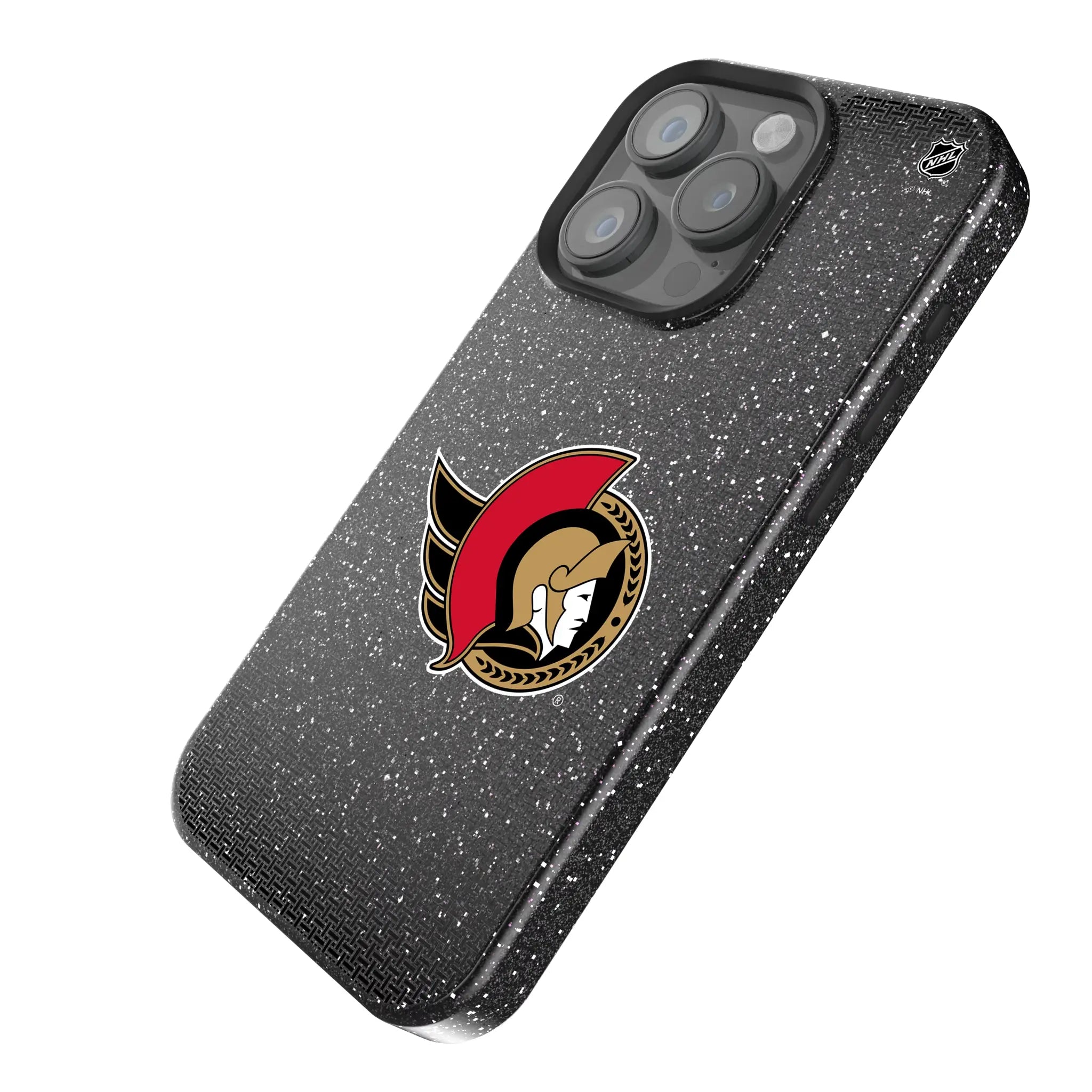 Ottawa Senators Linen iPhone Bling Phone Case for Apple iPhone - Isometric View