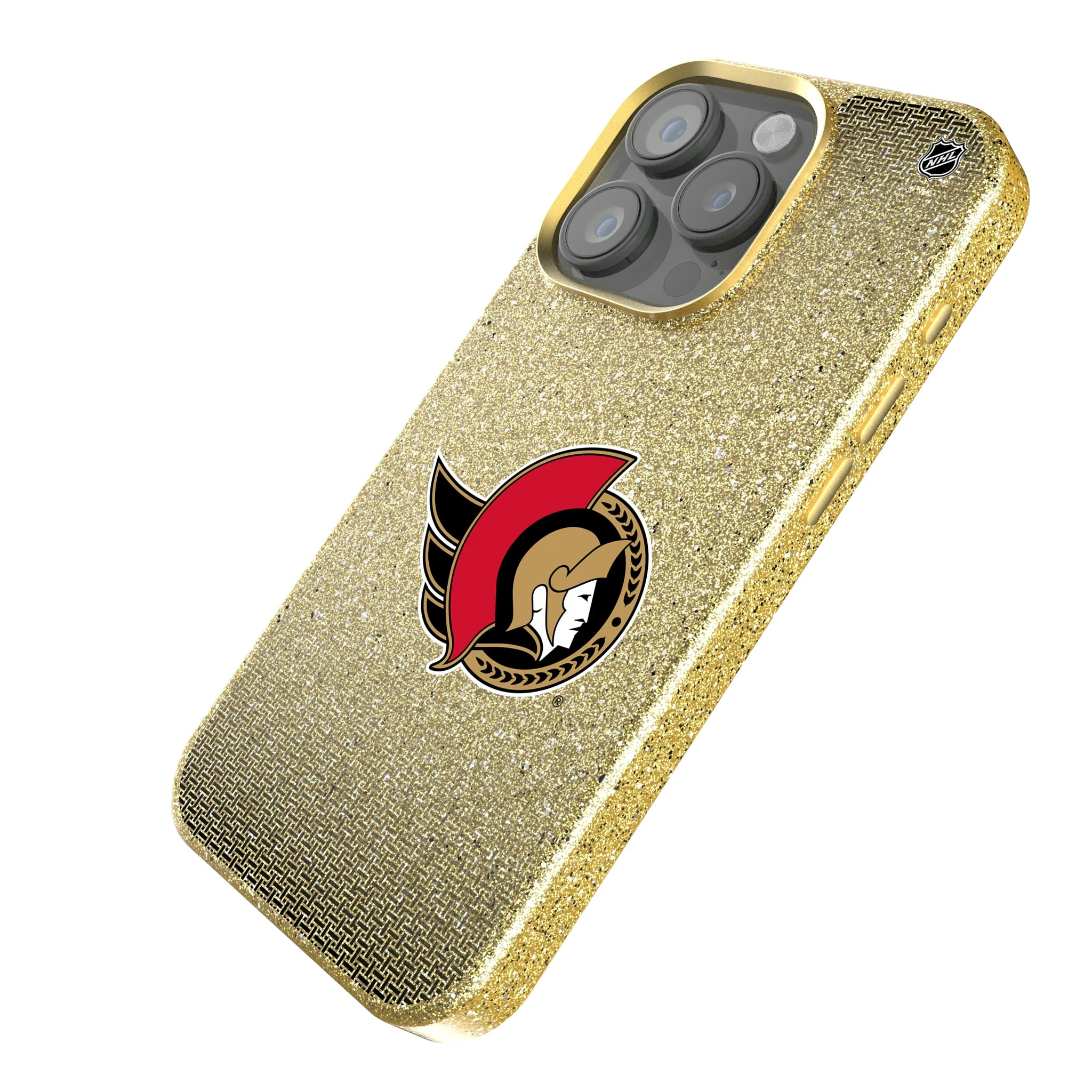 Ottawa Senators Linen iPhone Bling Phone Case for Apple iPhone - Isometric View