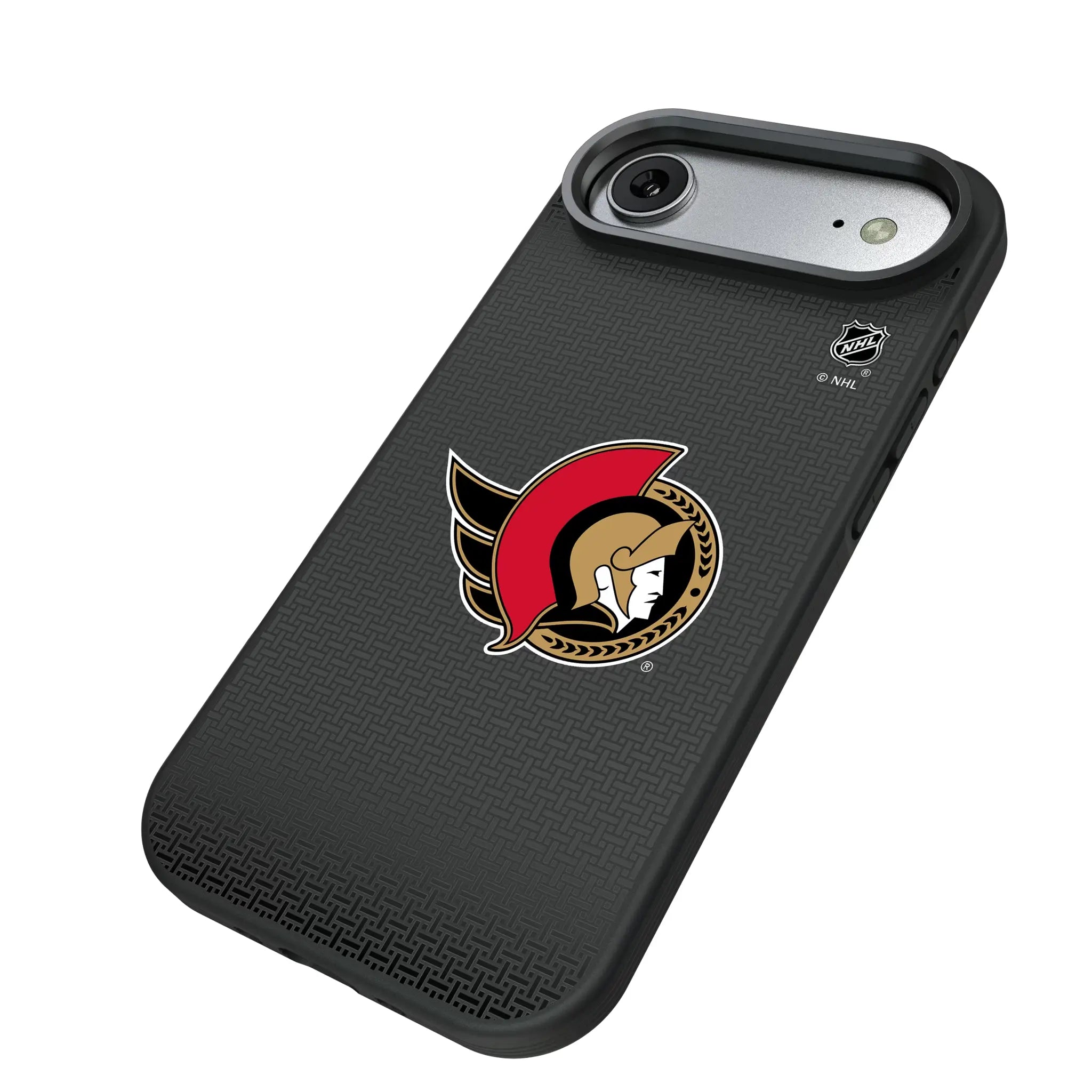Ottawa Senators Linen iPhone Bump Phone Case for Apple iPhone - Isometric View#Device_iPhone Air