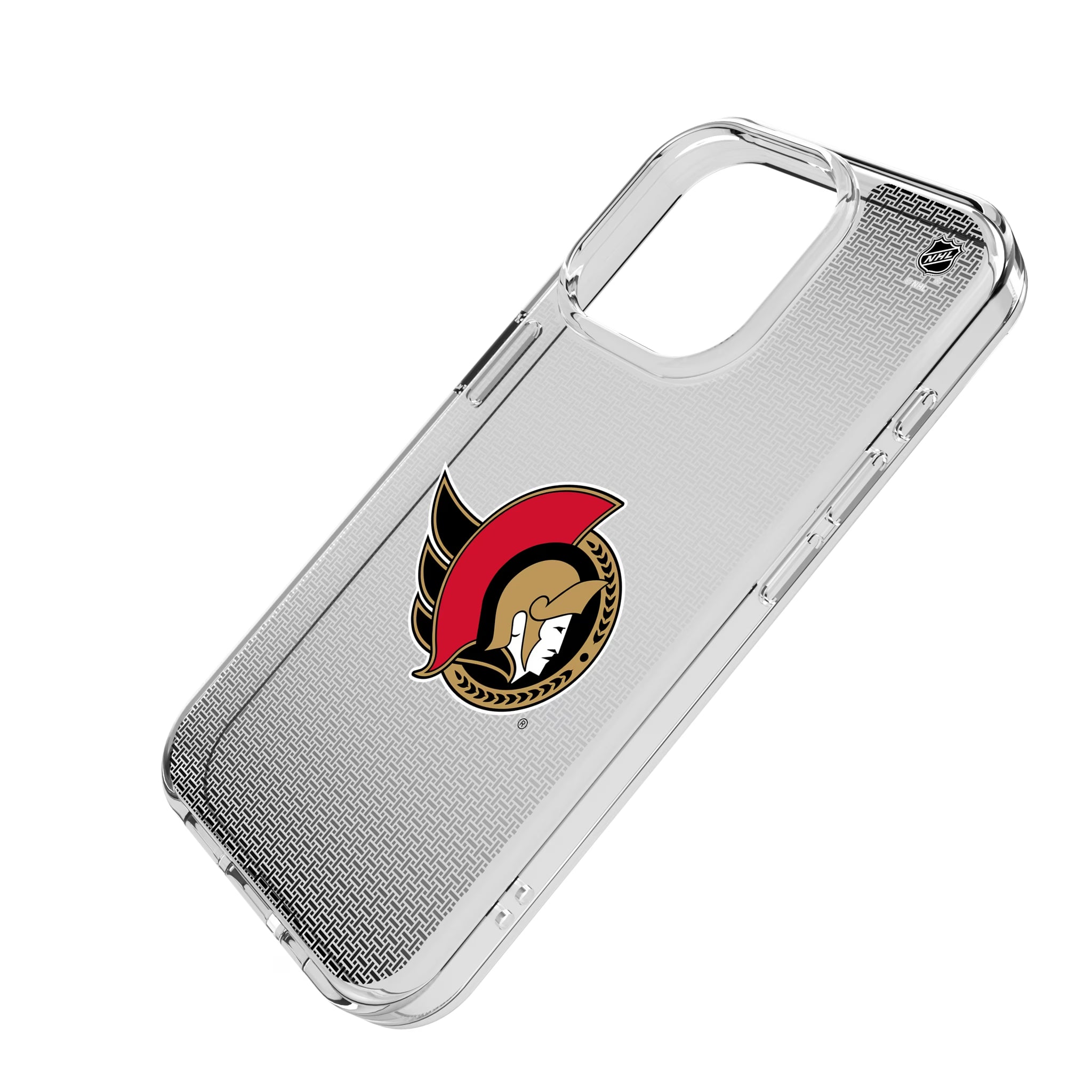 Ottawa Senators Linen iPhone Clear Phone Case for Apple iPhone - Isometric View