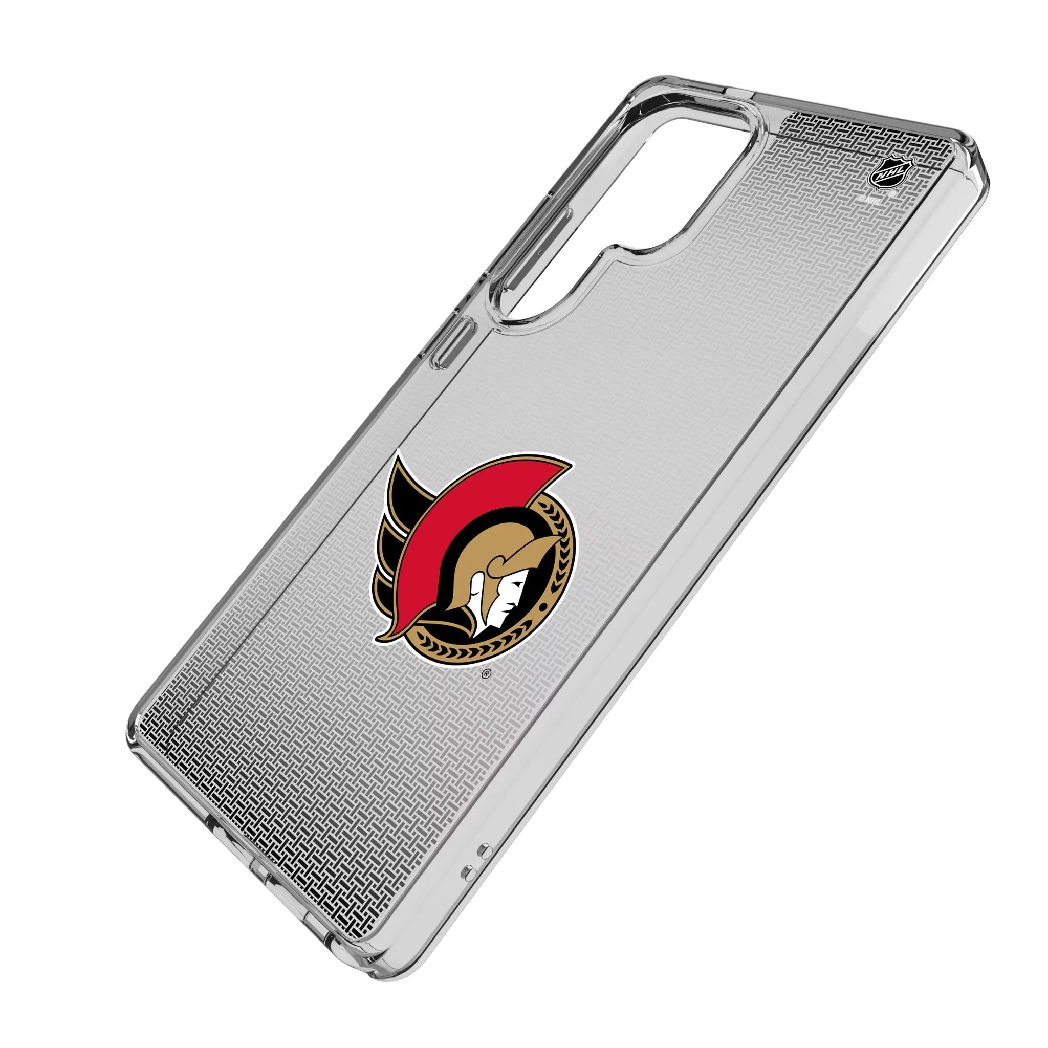 Ottawa Senators Linen Galaxy Clear Phone Case for Samsung Galaxy - Isometric View#Device_Galaxy S25 Ultra