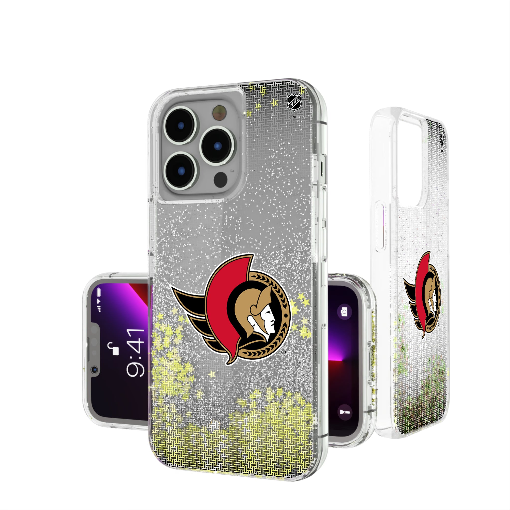 Ottawa Senators Linen iPhone Glitter Phone Case for Apple iPhone