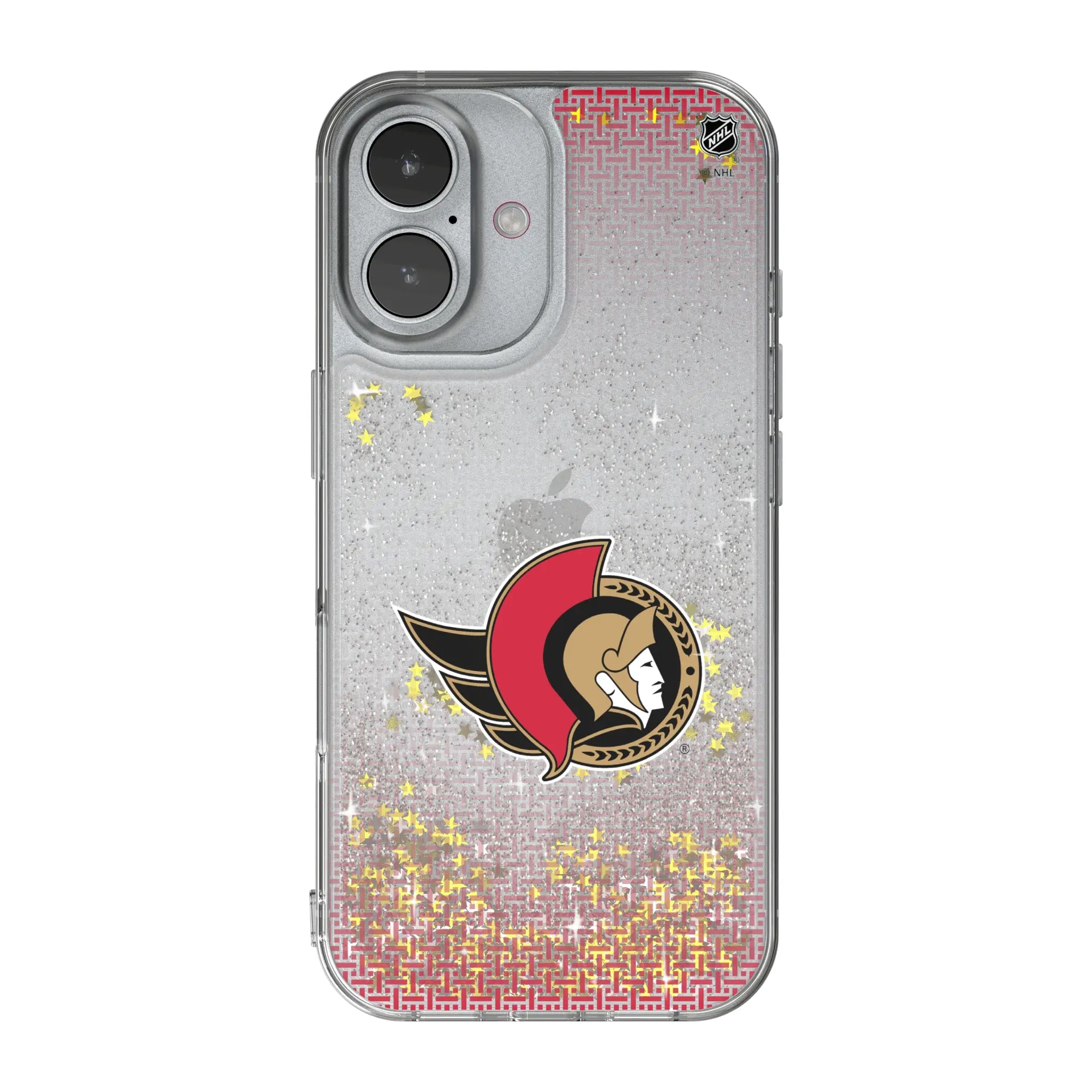 Ottawa Senators Linen iPhone Glitter Phone Case for Apple iPhone