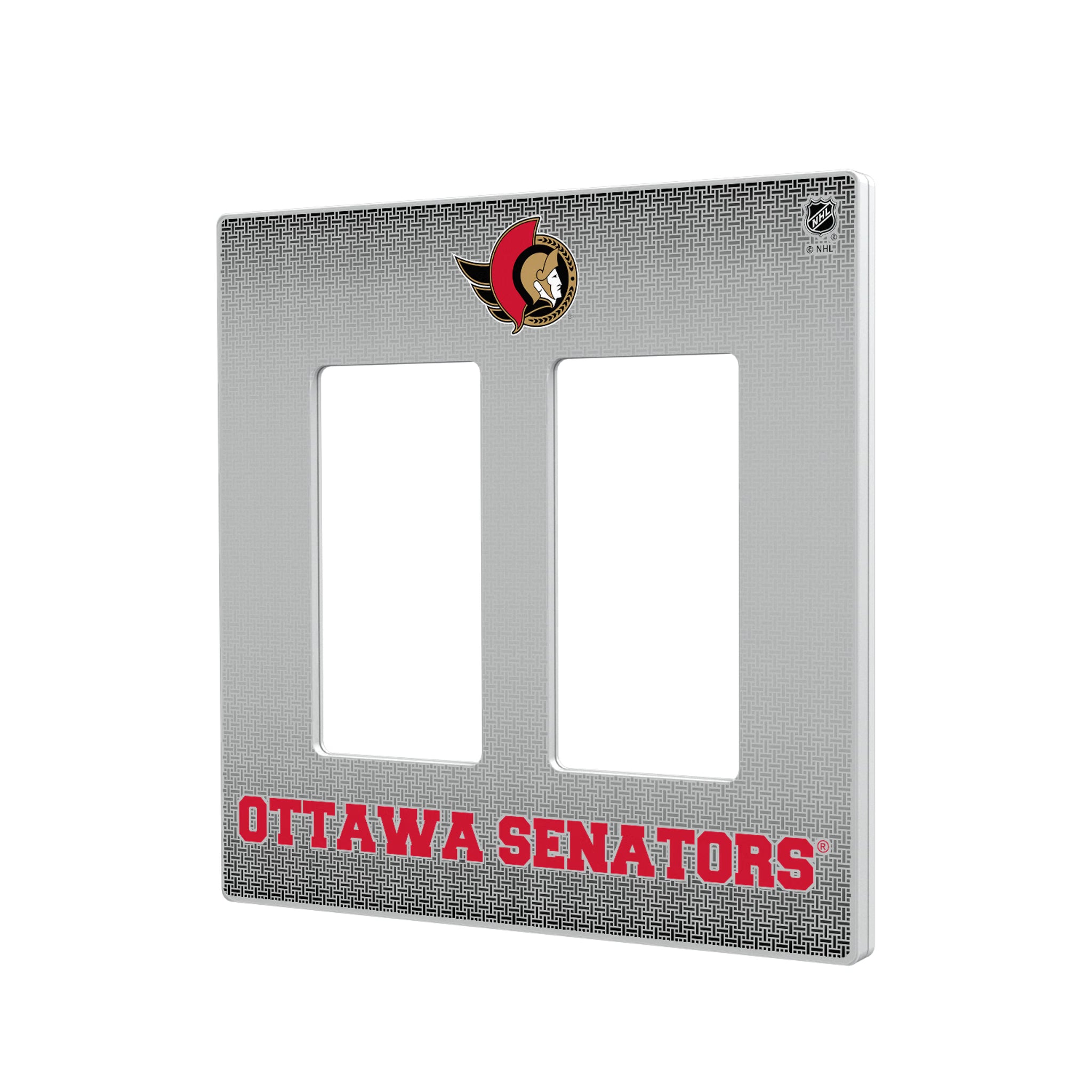 Ottawa Senators Linen Hidden-Screw Light Switch Plate#Style_Double Rocker